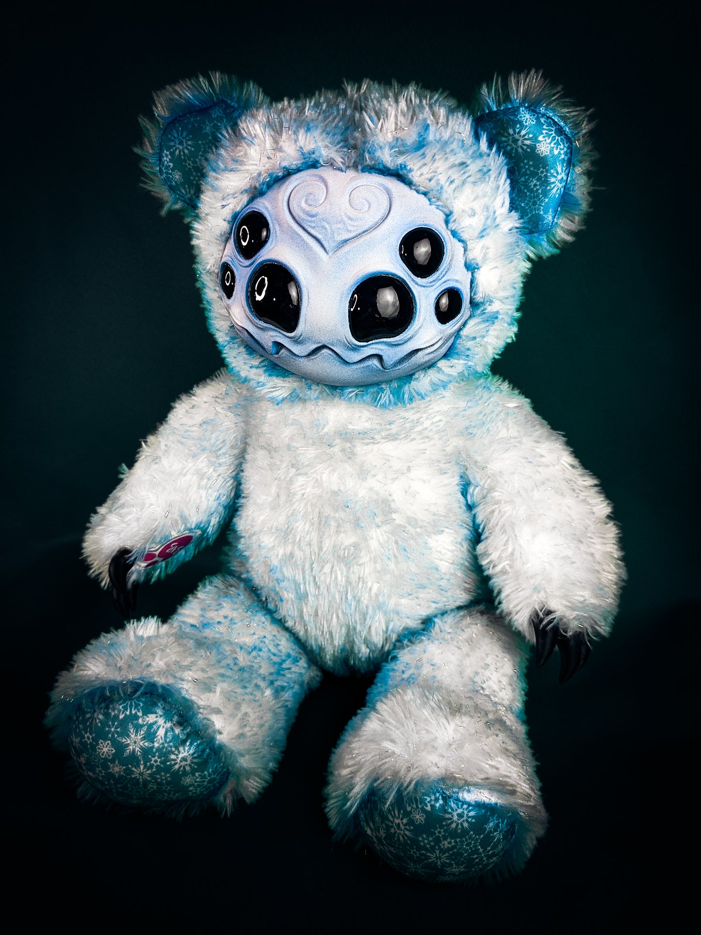 Glacial Arachnid: ARAKOBE - CRYPTCRITZ Handmade Plush Toy Art Doll for Art Enthusiasts
