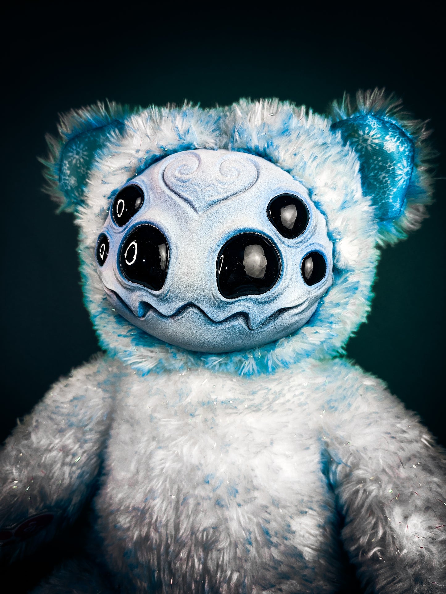 Glacial Arachnid: ARAKOBE - CRYPTCRITZ Handmade Plush Toy Art Doll for Art Enthusiasts