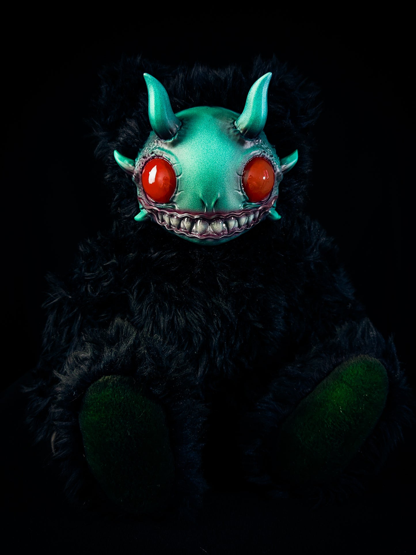 Oceanic Enigma: REEFUL - CRYPTCRITZ Handcrafted Deep Sea Demon Art Doll Plush Toy for Dark Enchantresses of the Abyss