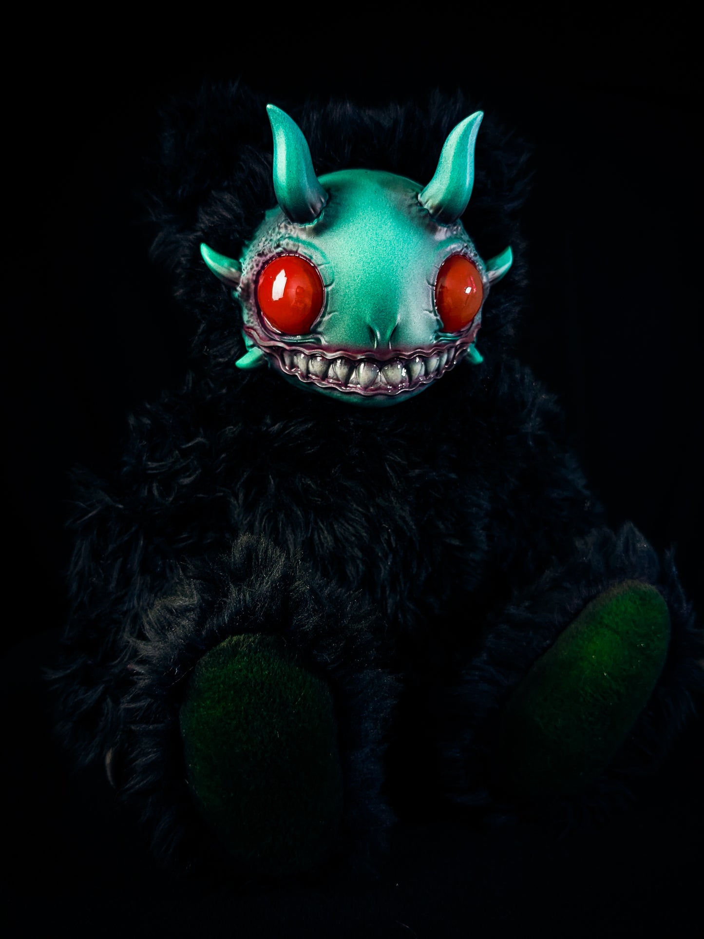 Oceanic Enigma: REEFUL - CRYPTCRITZ Handcrafted Deep Sea Demon Art Doll Plush Toy for Dark Enchantresses of the Abyss