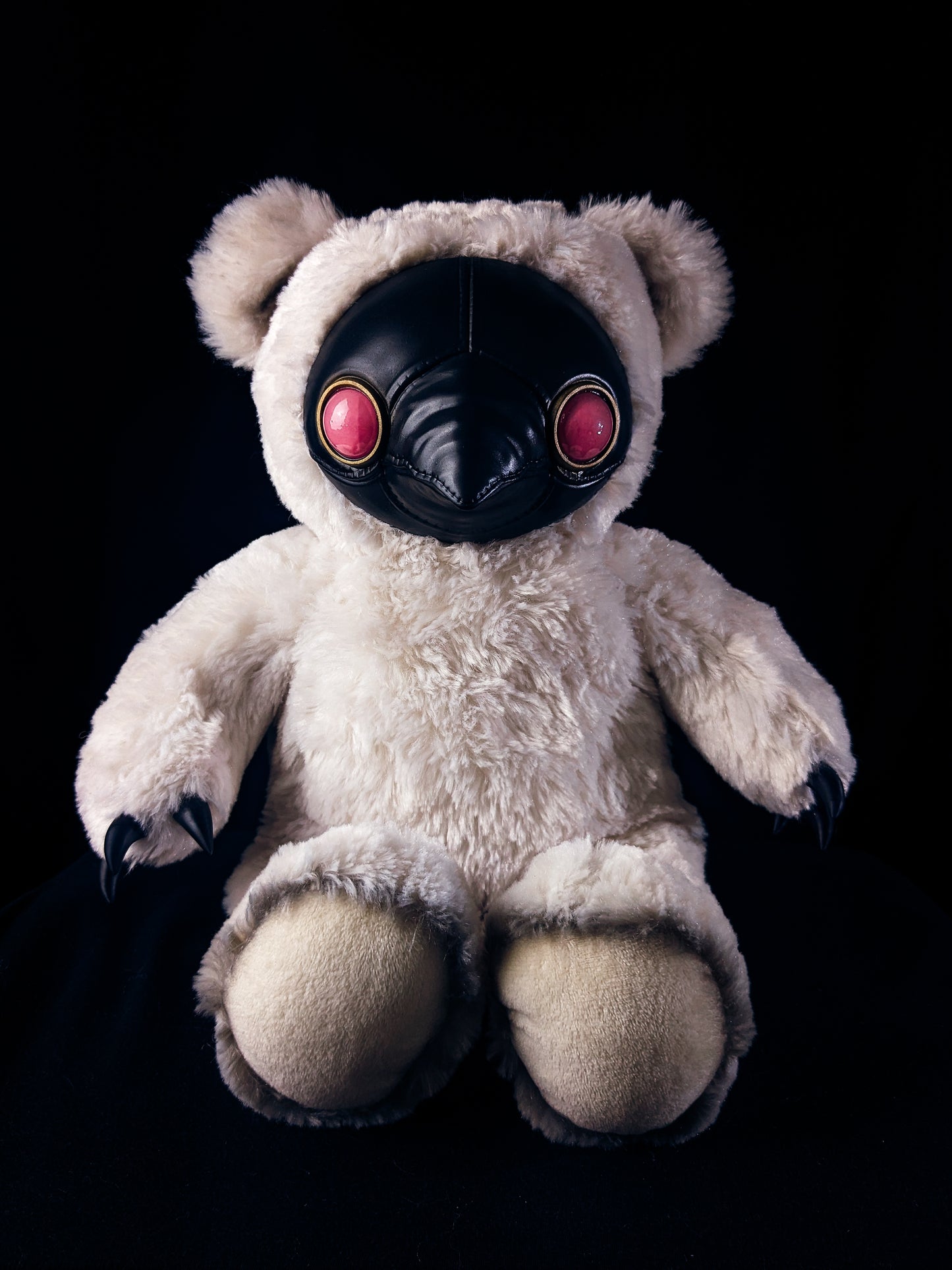 Snowy Syringe: AMBROISE - CRYPTCRITZ Handcrafted Creepy Cute Plague Doctor Art Doll Plush Toy for Eccentric Souls