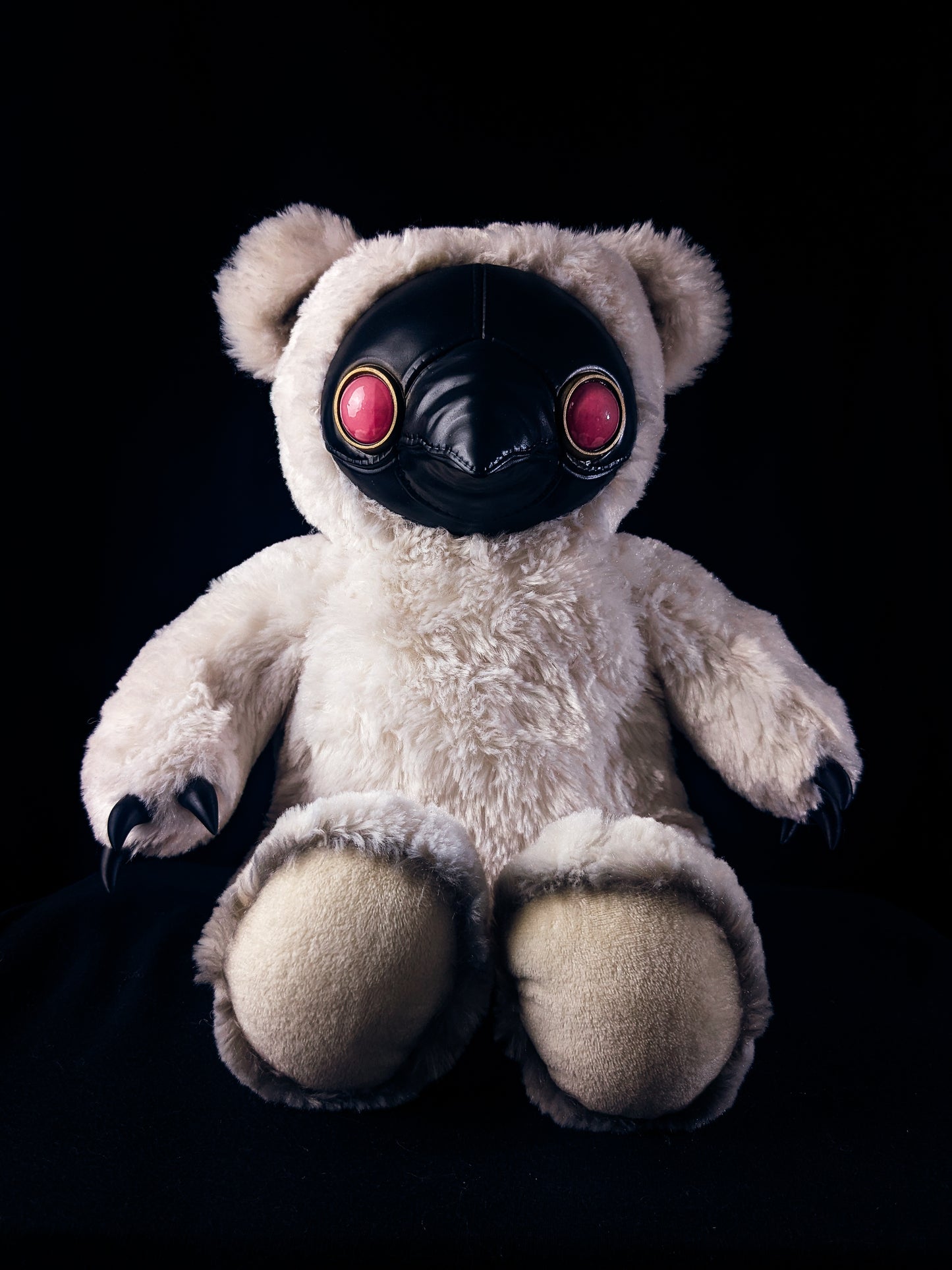 Snowy Syringe: AMBROISE - CRYPTCRITZ Handcrafted Creepy Cute Plague Doctor Art Doll Plush Toy for Eccentric Souls