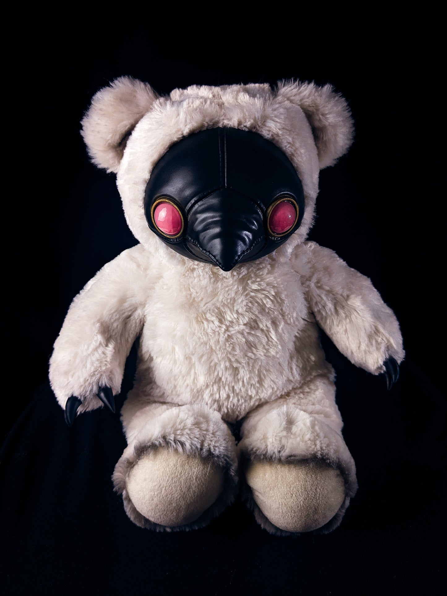 Snowy Syringe: AMBROISE - CRYPTCRITZ Handcrafted Creepy Cute Plague Doctor Art Doll Plush Toy for Eccentric Souls