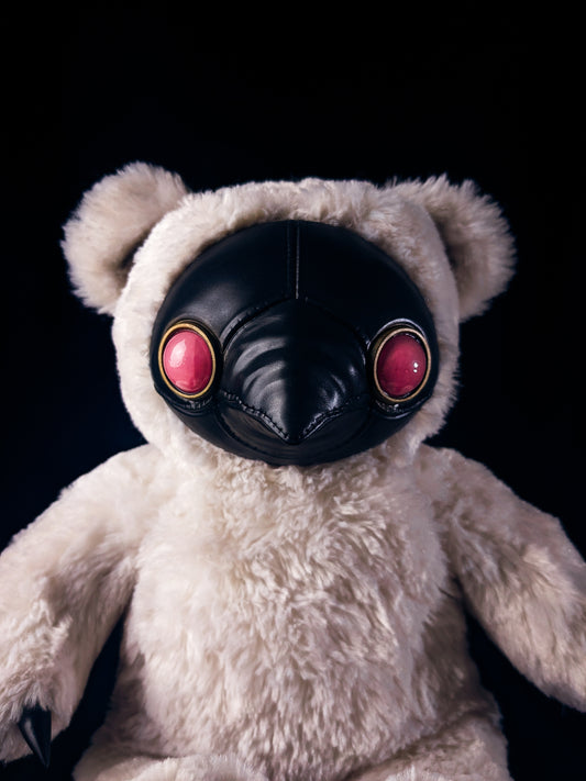 Snowy Syringe: AMBROISE - CRYPTCRITZ Handcrafted Creepy Cute Plague Doctor Art Doll Plush Toy for Eccentric Souls