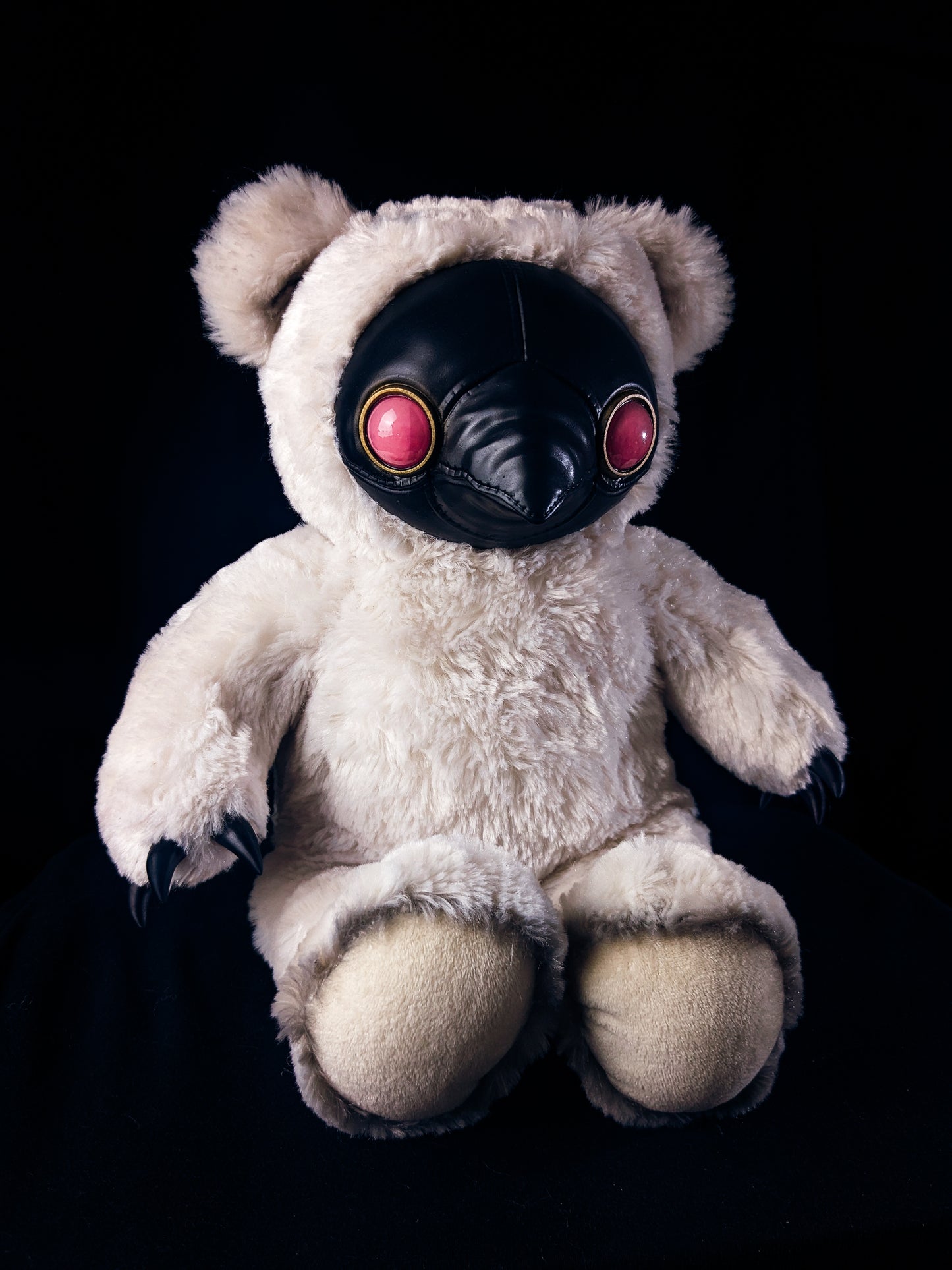 Snowy Syringe: AMBROISE - CRYPTCRITZ Handcrafted Creepy Cute Plague Doctor Art Doll Plush Toy for Eccentric Souls