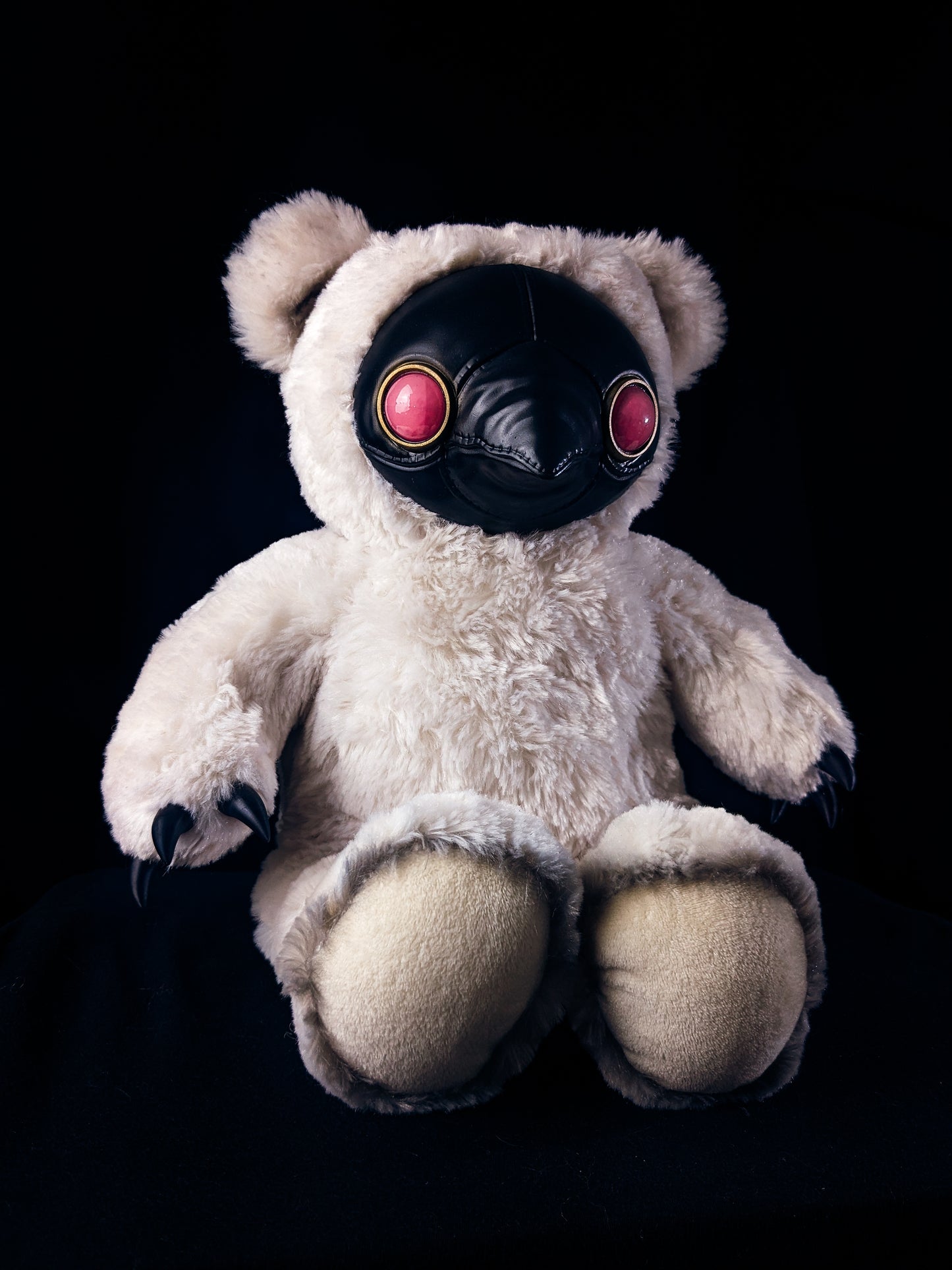 Snowy Syringe: AMBROISE - CRYPTCRITZ Handcrafted Creepy Cute Plague Doctor Art Doll Plush Toy for Eccentric Souls