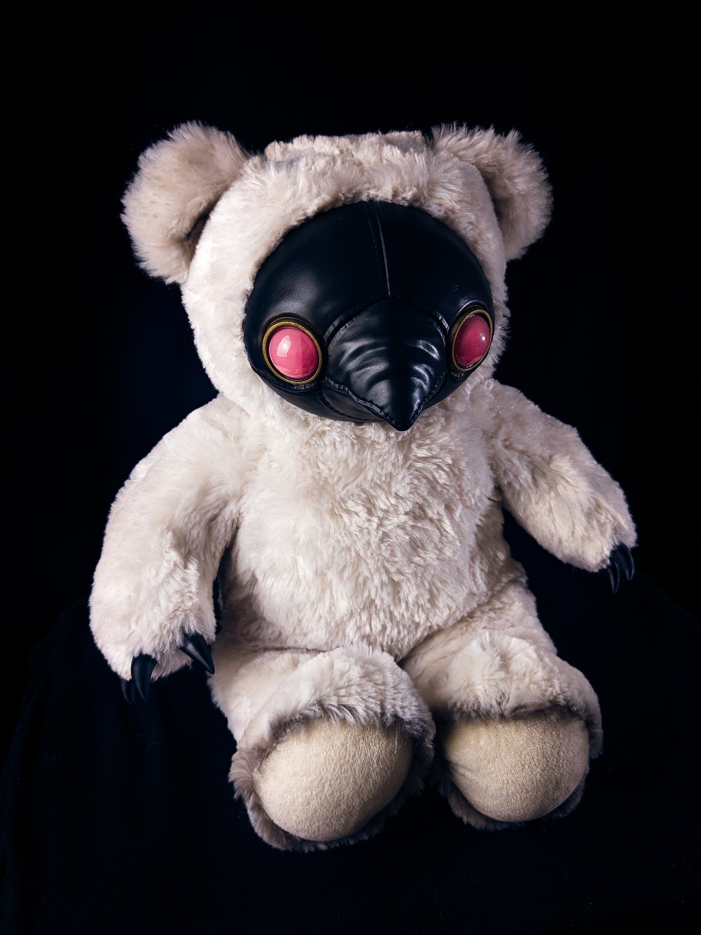 Snowy Syringe: AMBROISE - CRYPTCRITZ Handcrafted Creepy Cute Plague Doctor Art Doll Plush Toy for Eccentric Souls