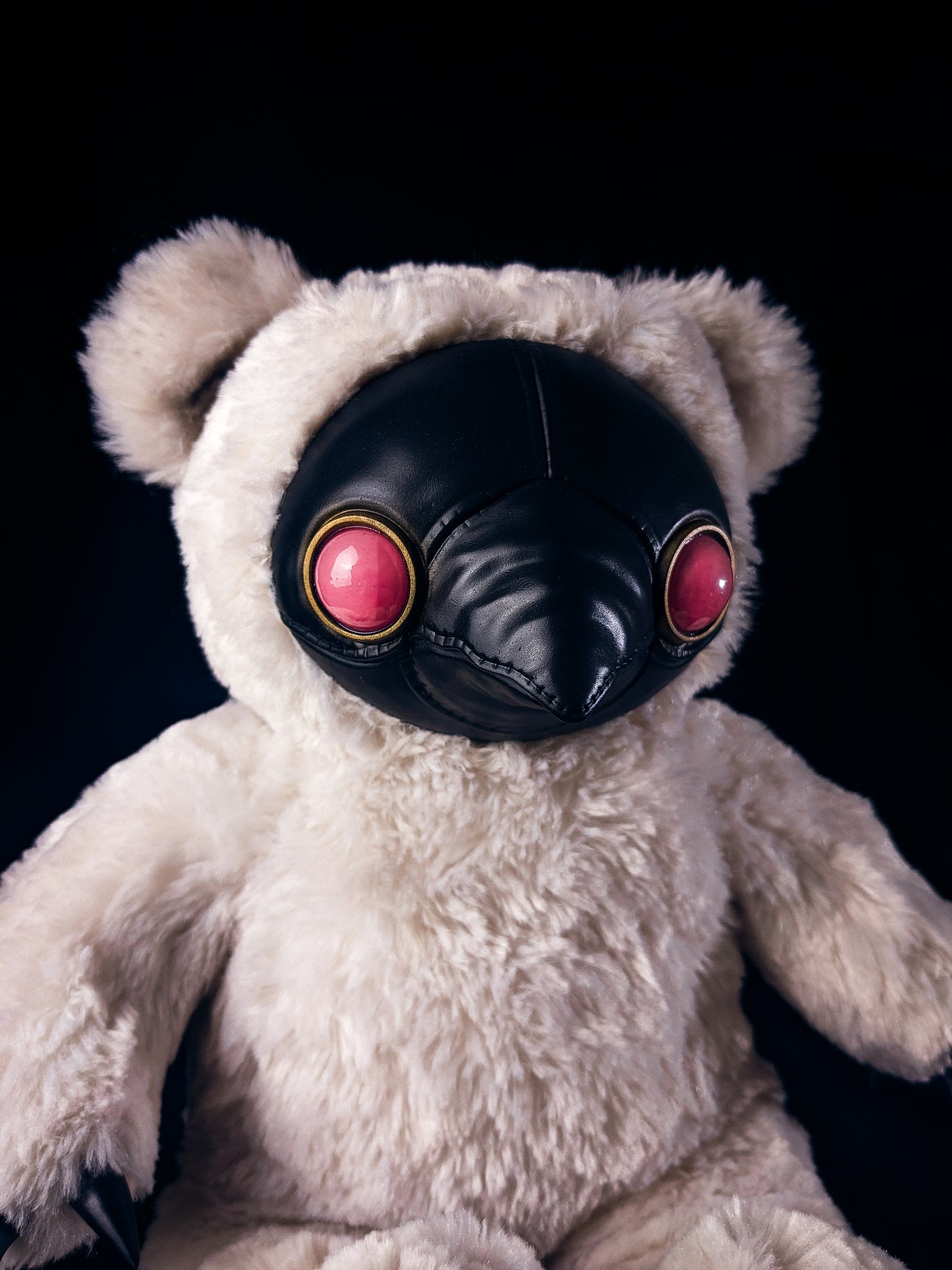 Snowy Syringe: AMBROISE - CRYPTCRITZ Handcrafted Creepy Cute Plague Doctor Art Doll Plush Toy for Eccentric Souls