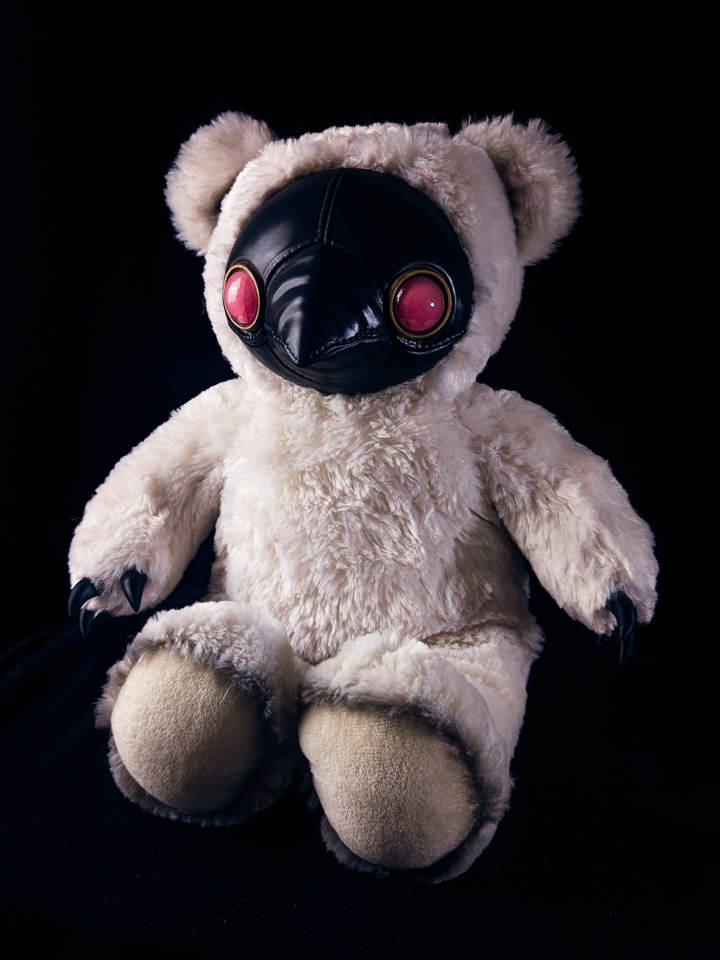 Snowy Syringe: AMBROISE - CRYPTCRITZ Handcrafted Creepy Cute Plague Doctor Art Doll Plush Toy for Eccentric Souls
