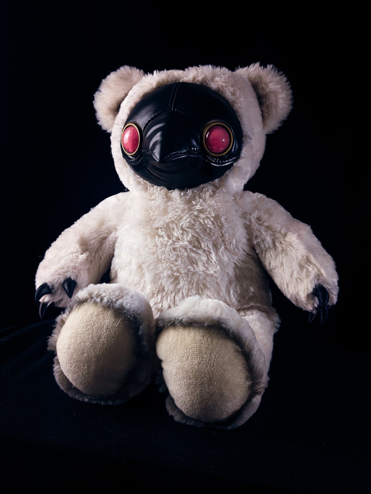 Snowy Syringe: AMBROISE - CRYPTCRITZ Handcrafted Creepy Cute Plague Doctor Art Doll Plush Toy for Eccentric Souls