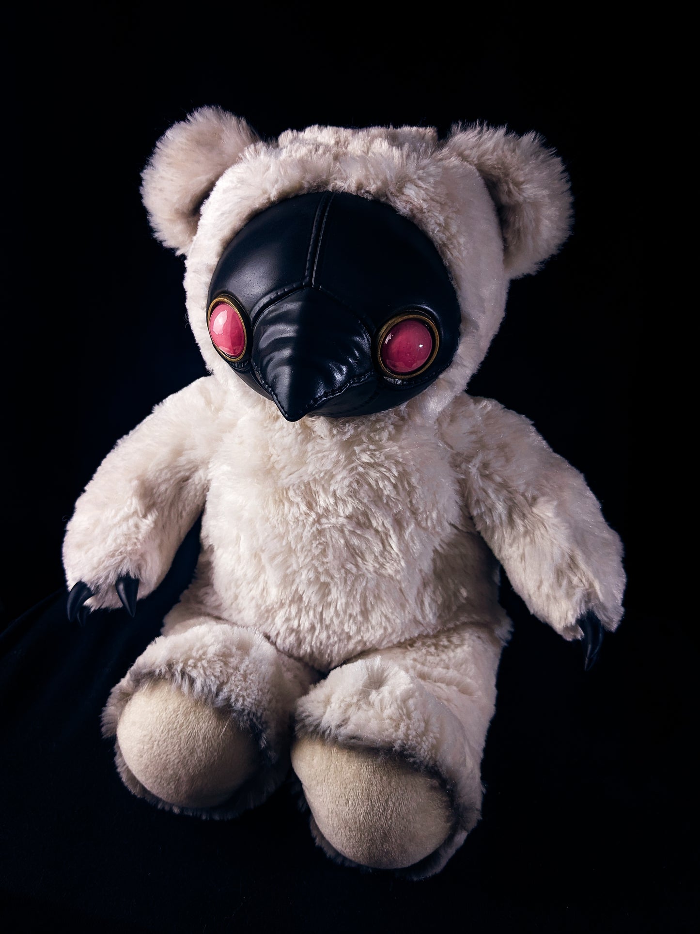 Snowy Syringe: AMBROISE - CRYPTCRITZ Handcrafted Creepy Cute Plague Doctor Art Doll Plush Toy for Eccentric Souls