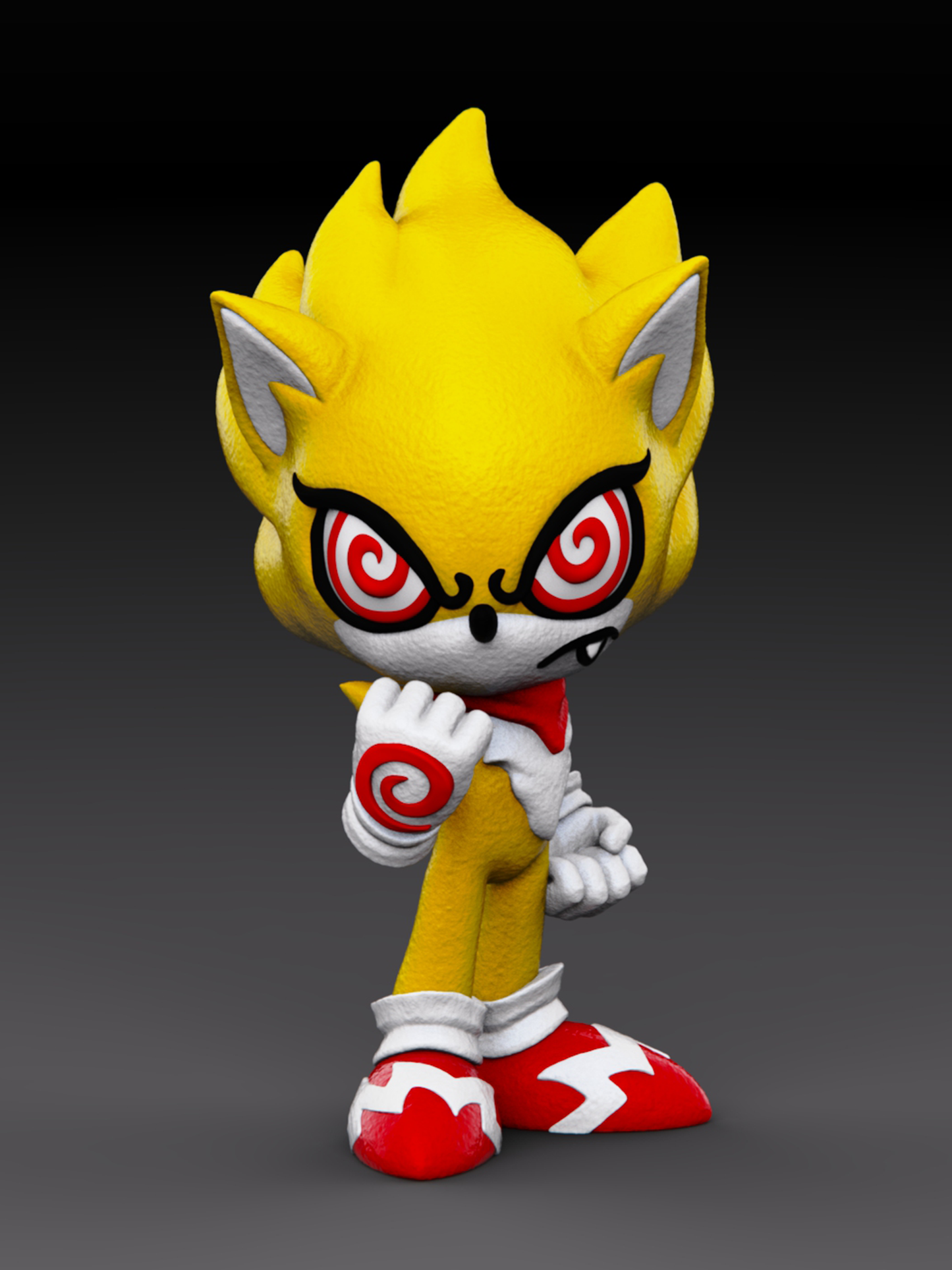 SUPER SONIC (3D STL FILE) - Sonic the Hedgehog Inspired Figure for FDM/Resin Printing