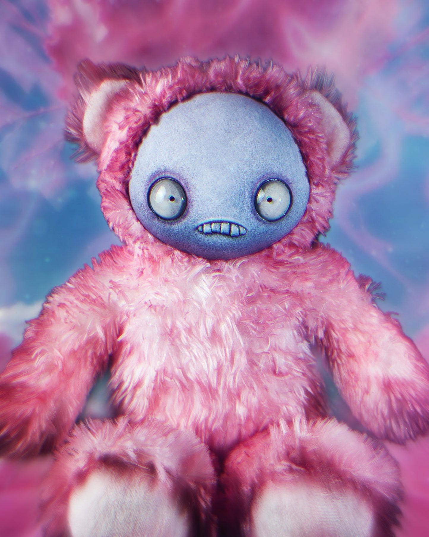 Sugary Overdose: JITTERS - CRYPTCRITZ Handcrafted Creepy Monster Art Doll Plush Toy for Unhinged Individuals