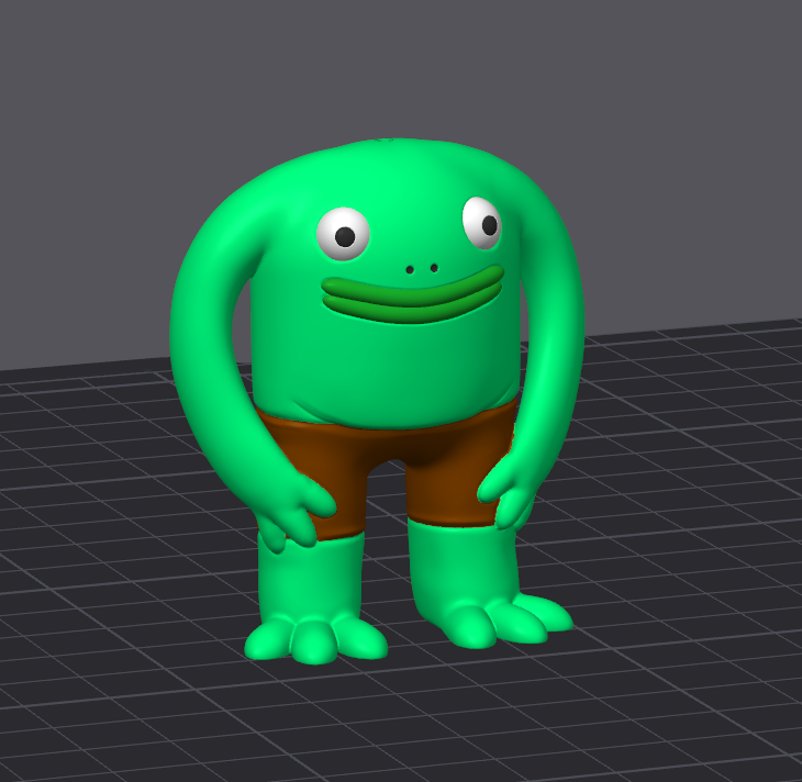 MR FROG (3D STL FILE) - Smiling Friends Inspired Keychain for FDM/Resin Printing