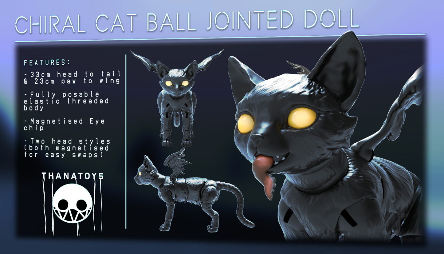 TAR CAT - BJD Death Stranding 2 Chiral Cat Ball Jointed Doll for FDM/Resin Printing