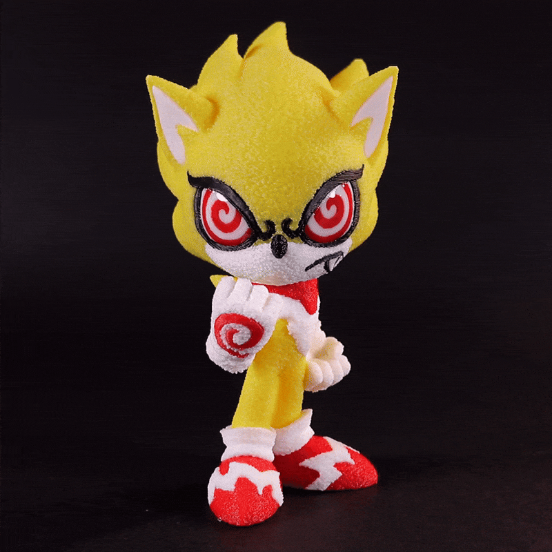 SUPER SONIC (3D STL FILE) - Sonic the Hedgehog Inspired Figure for FDM/Resin Printing