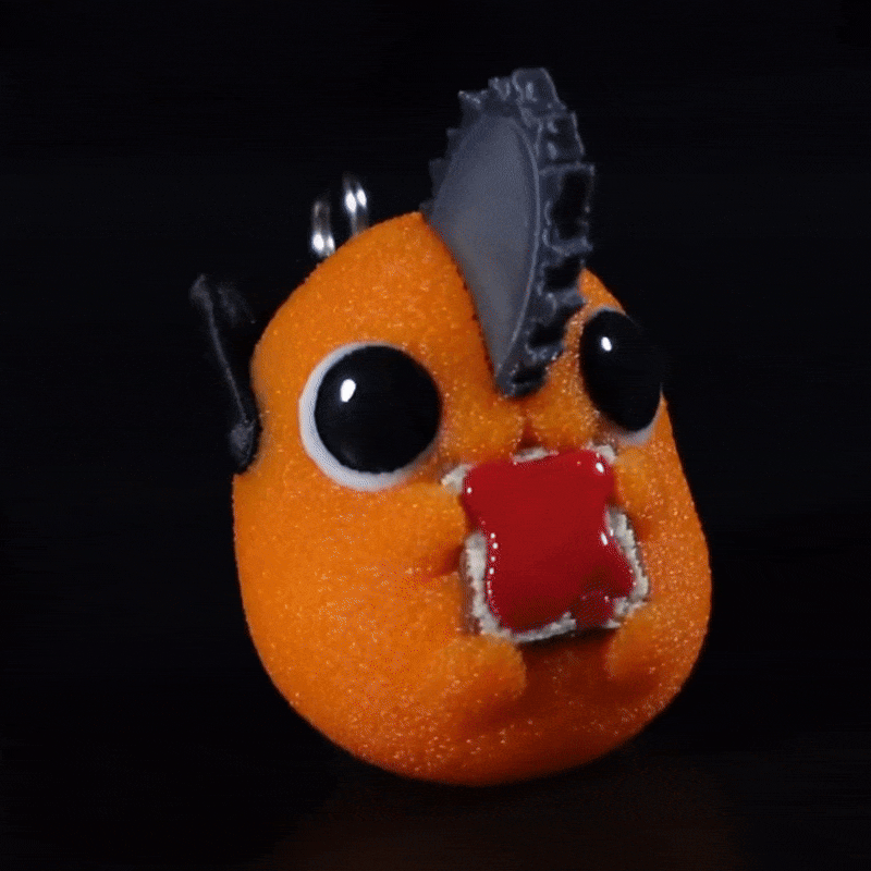 TOASTCHITA (3D STL FILE) - Chainsaw Man Pochita Inspired Keychain for FDM/Resin Printing
