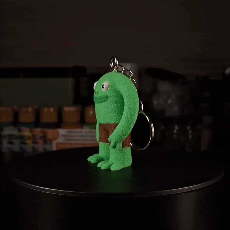 MR FROG (3D STL FILE) - Smiling Friends Inspired Keychain for FDM/Resin Printing