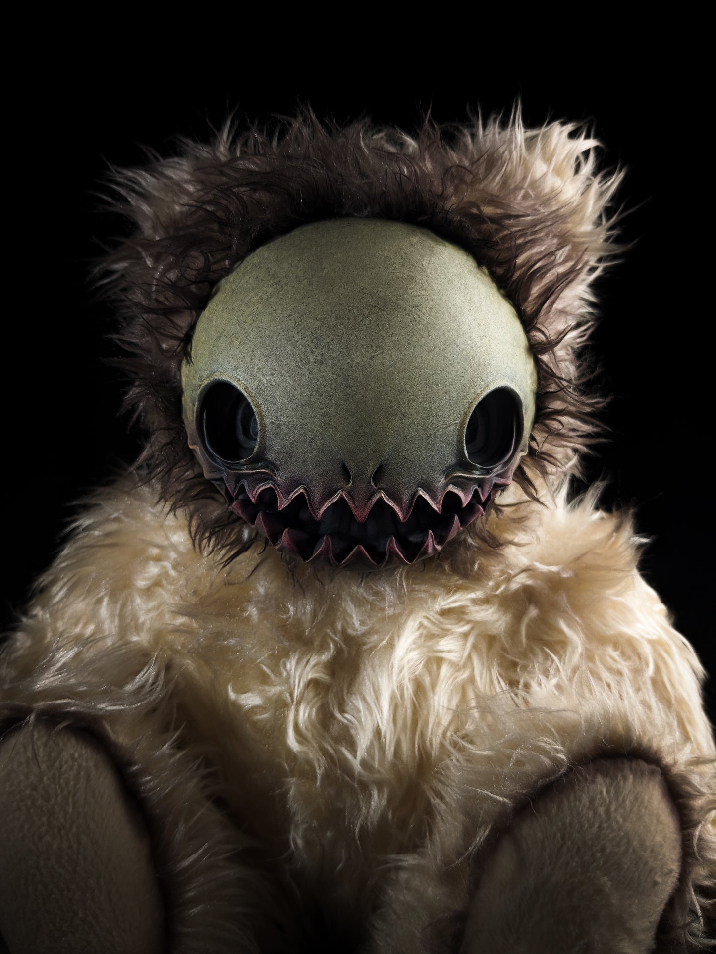 Spectral Whispers: HALUWO - CRYPTCRITZ Handmade Creepy Cute Ghost Art Doll Plush Toy for Alternative Maidens