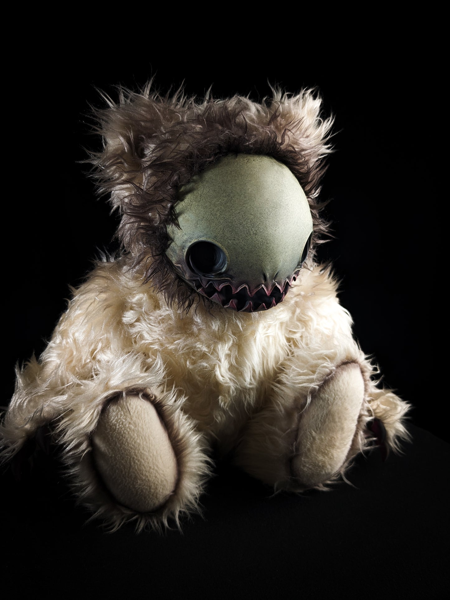 Spectral Whispers: HALUWO - CRYPTCRITZ Handmade Creepy Cute Ghost Art Doll Plush Toy for Alternative Maidens