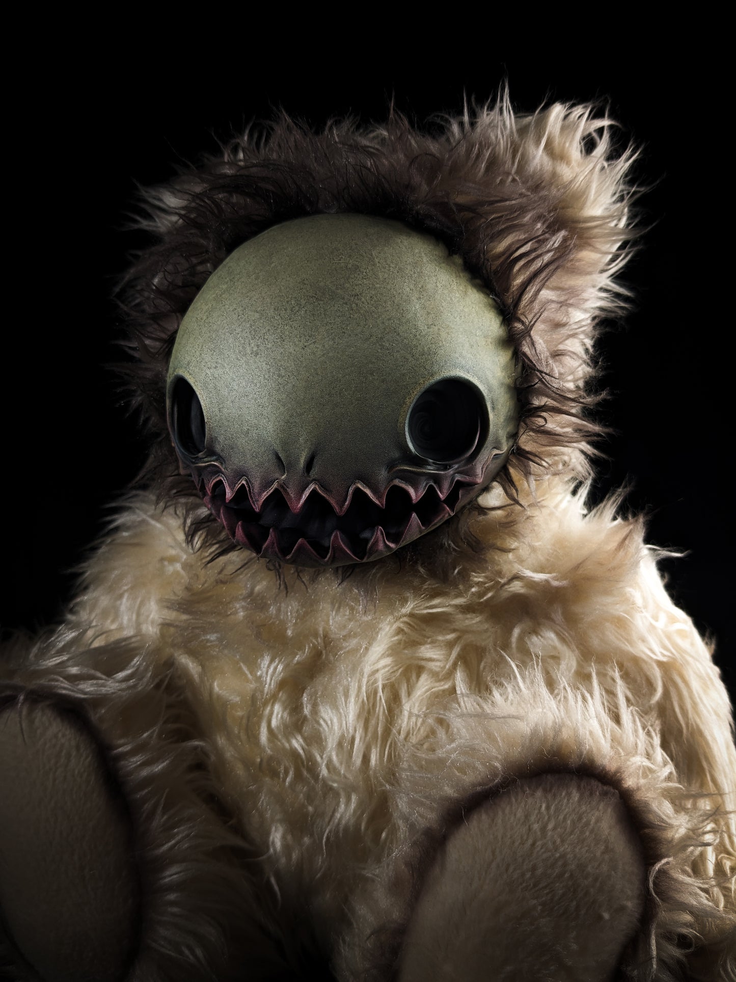 Spectral Whispers: HALUWO - CRYPTCRITZ Handmade Creepy Cute Ghost Art Doll Plush Toy for Alternative Maidens