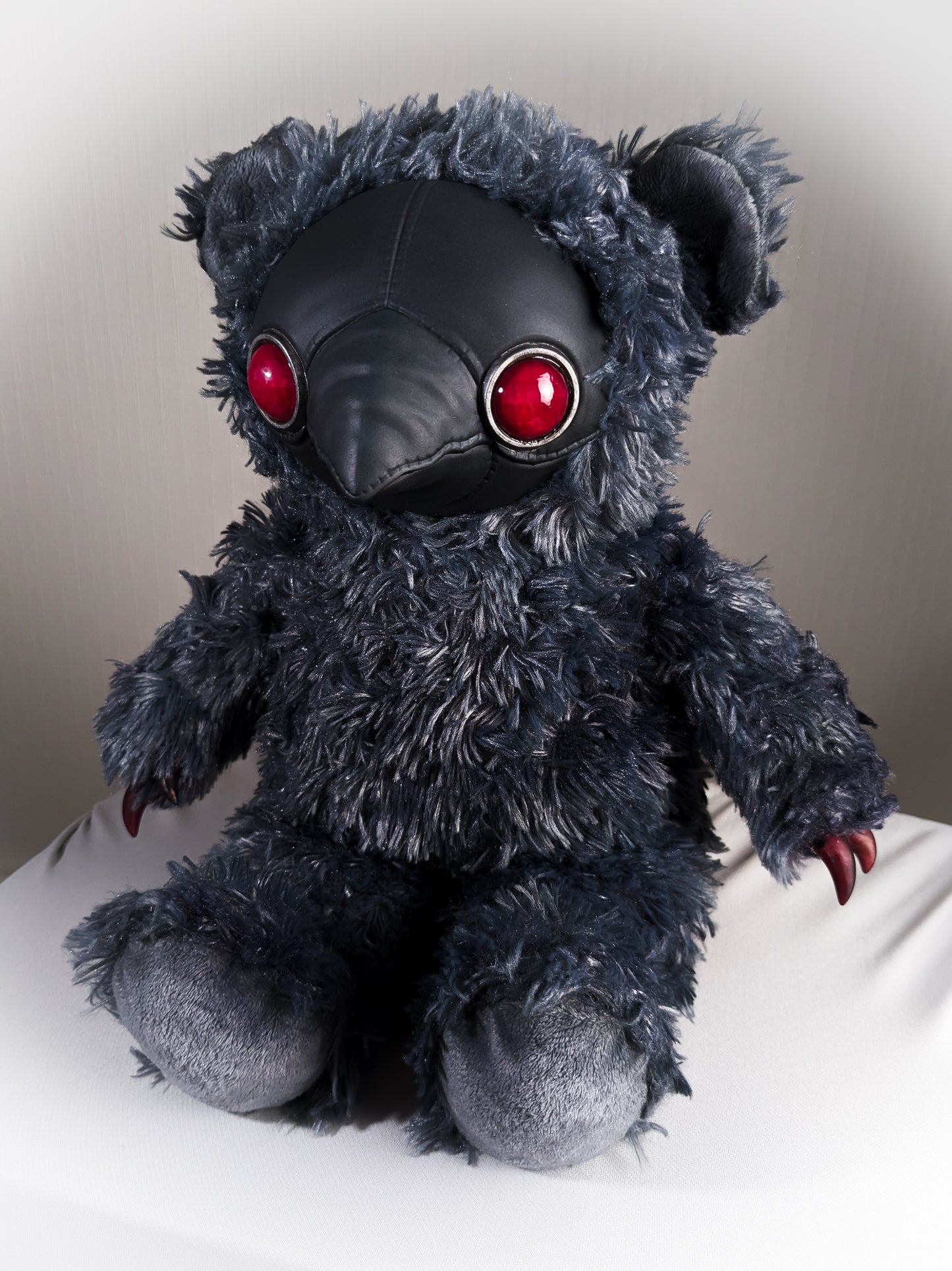 Whimsical Ward: AMBROISE- CRYPTCRITZ Handmade Creepy Cute Plague Doctor Art Doll Plush Toy for Macabre Admirers