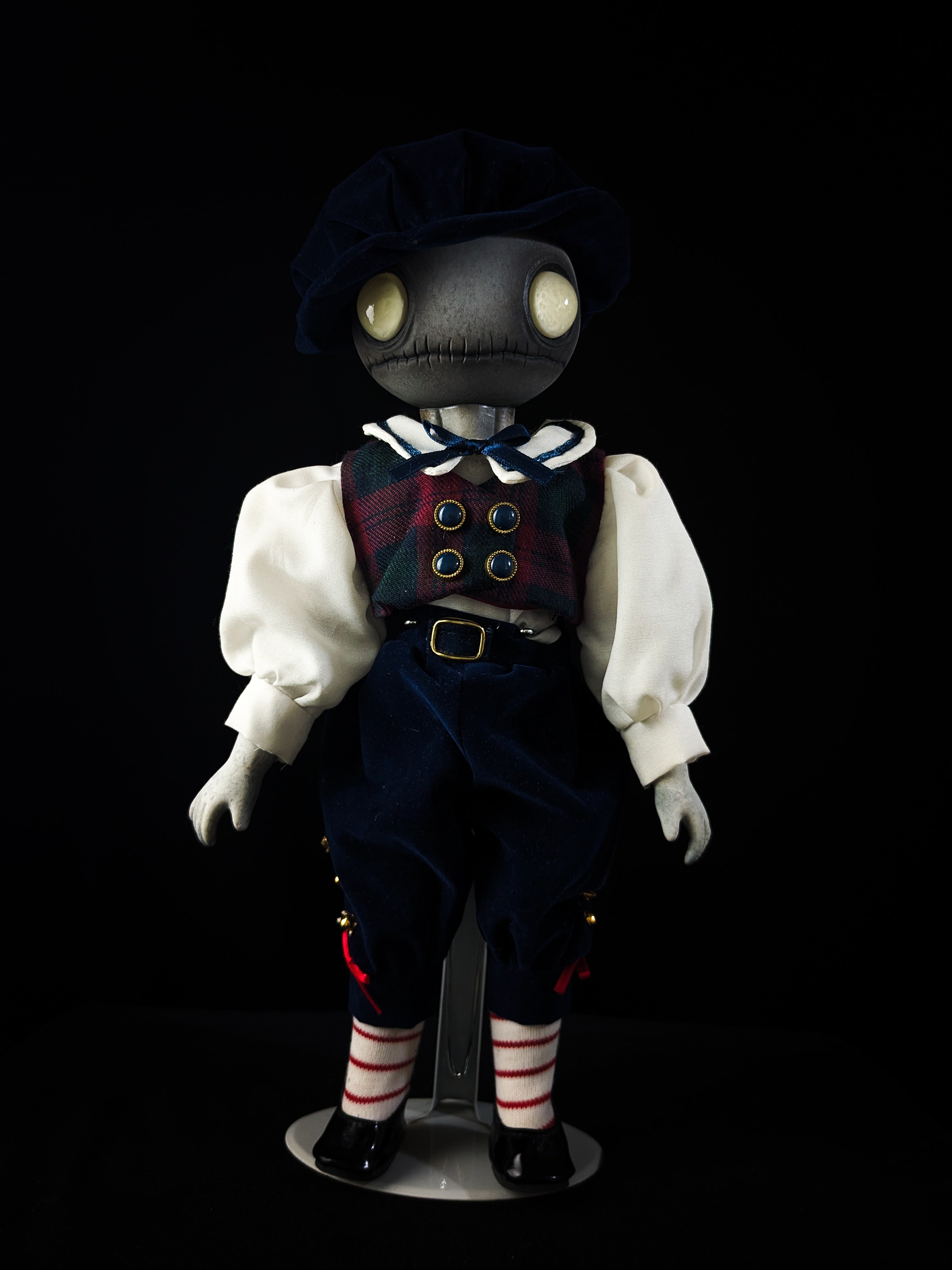 Depression Dolls: LOCUST BOY - Handmade Posable Gothic Art Doll for Enigmatic Souls