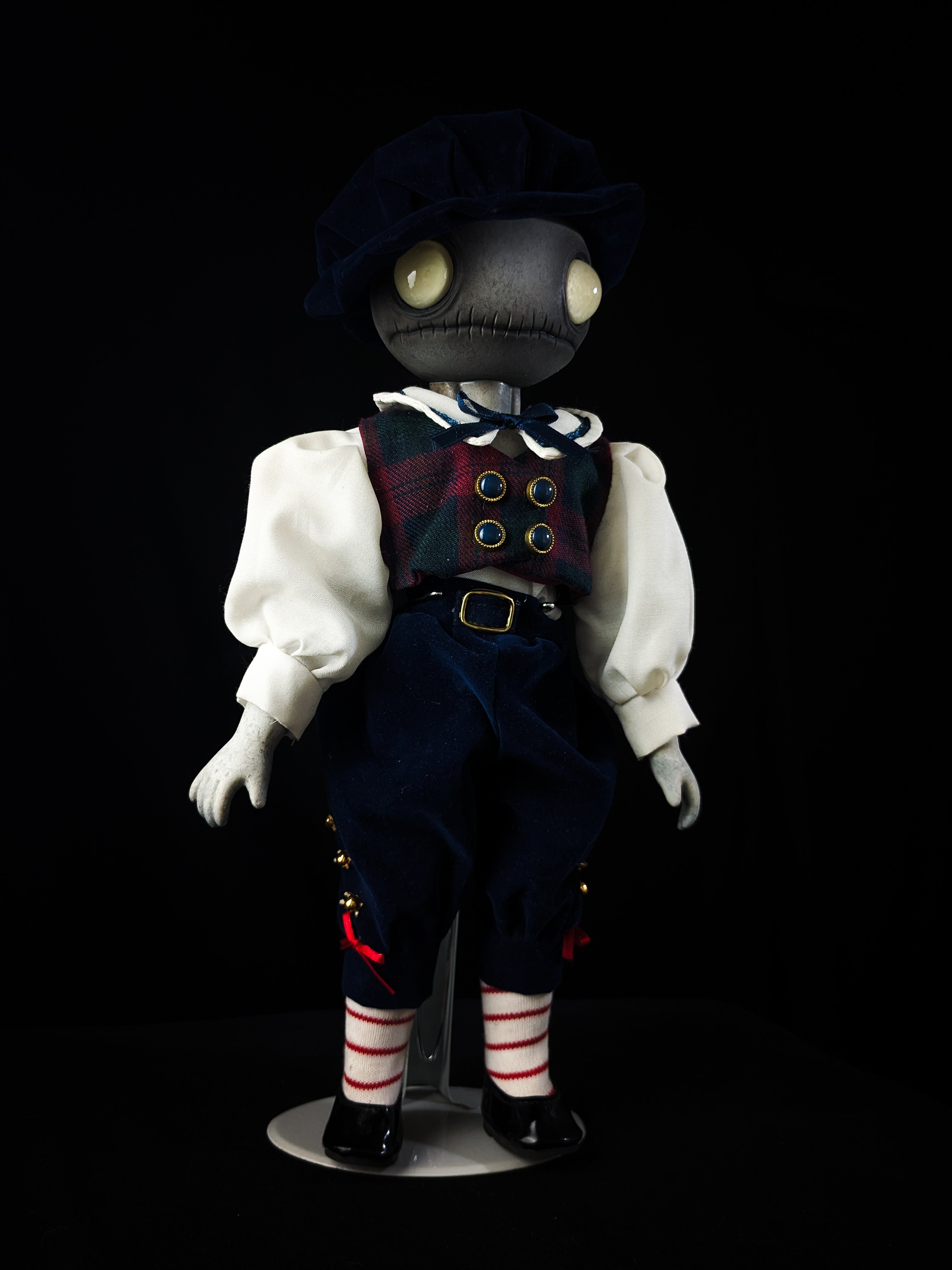 Depression Dolls: LOCUST BOY - Handmade Posable Gothic Art Doll for Enigmatic Souls