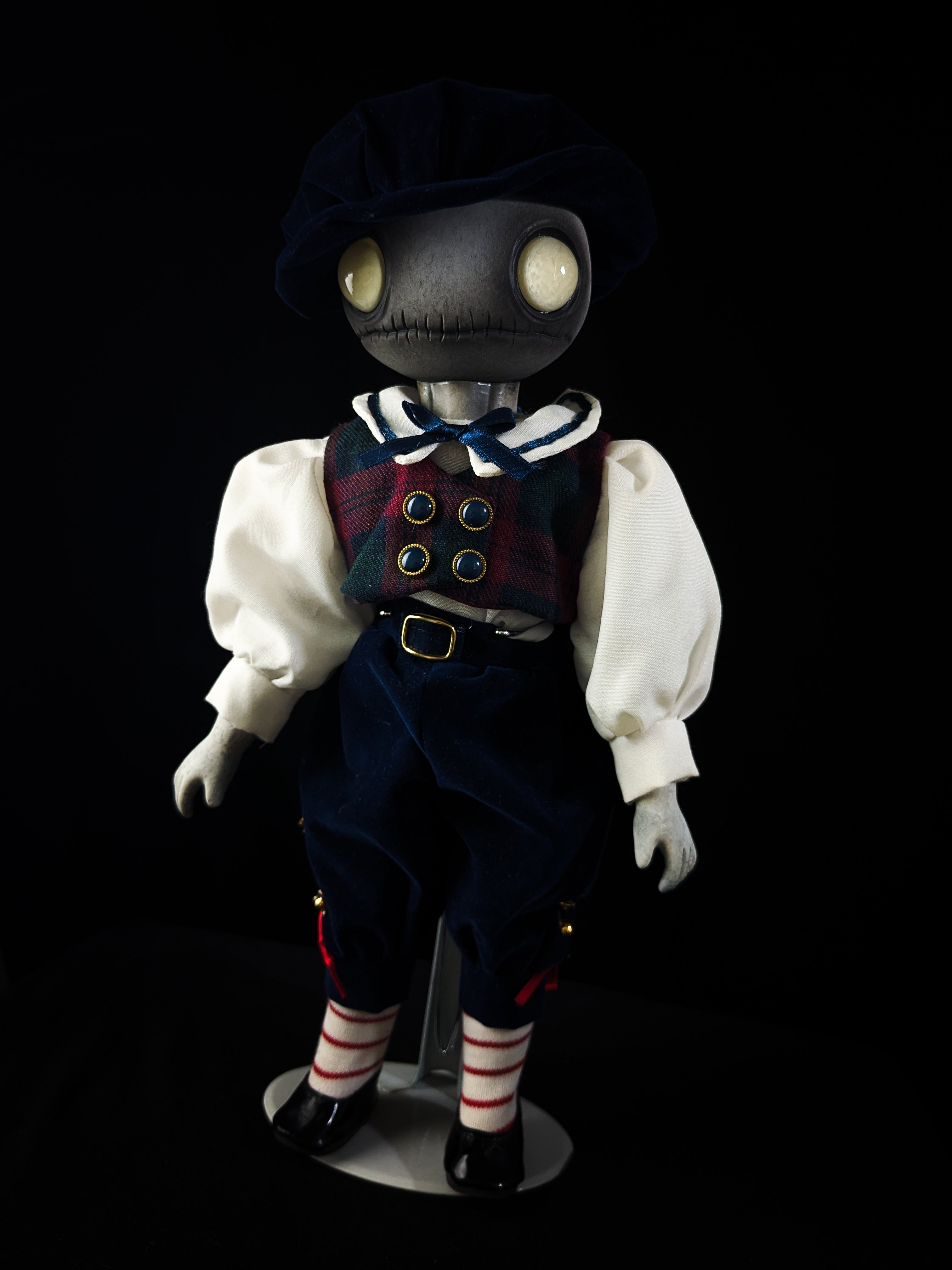 Depression Dolls: LOCUST BOY - Handmade Posable Gothic Art Doll for Enigmatic Souls