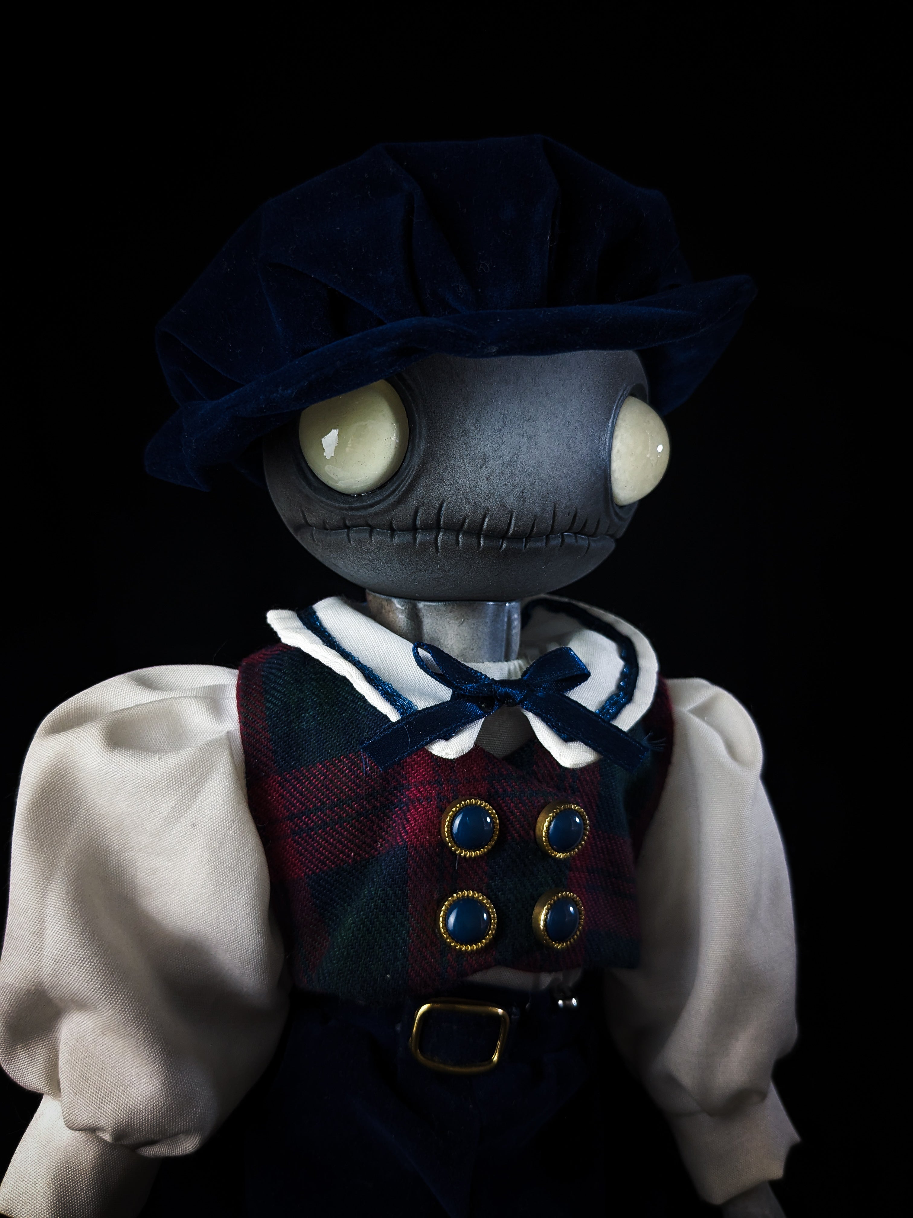 Depression Dolls: LOCUST BOY - Handmade Posable Gothic Art Doll for Enigmatic Souls