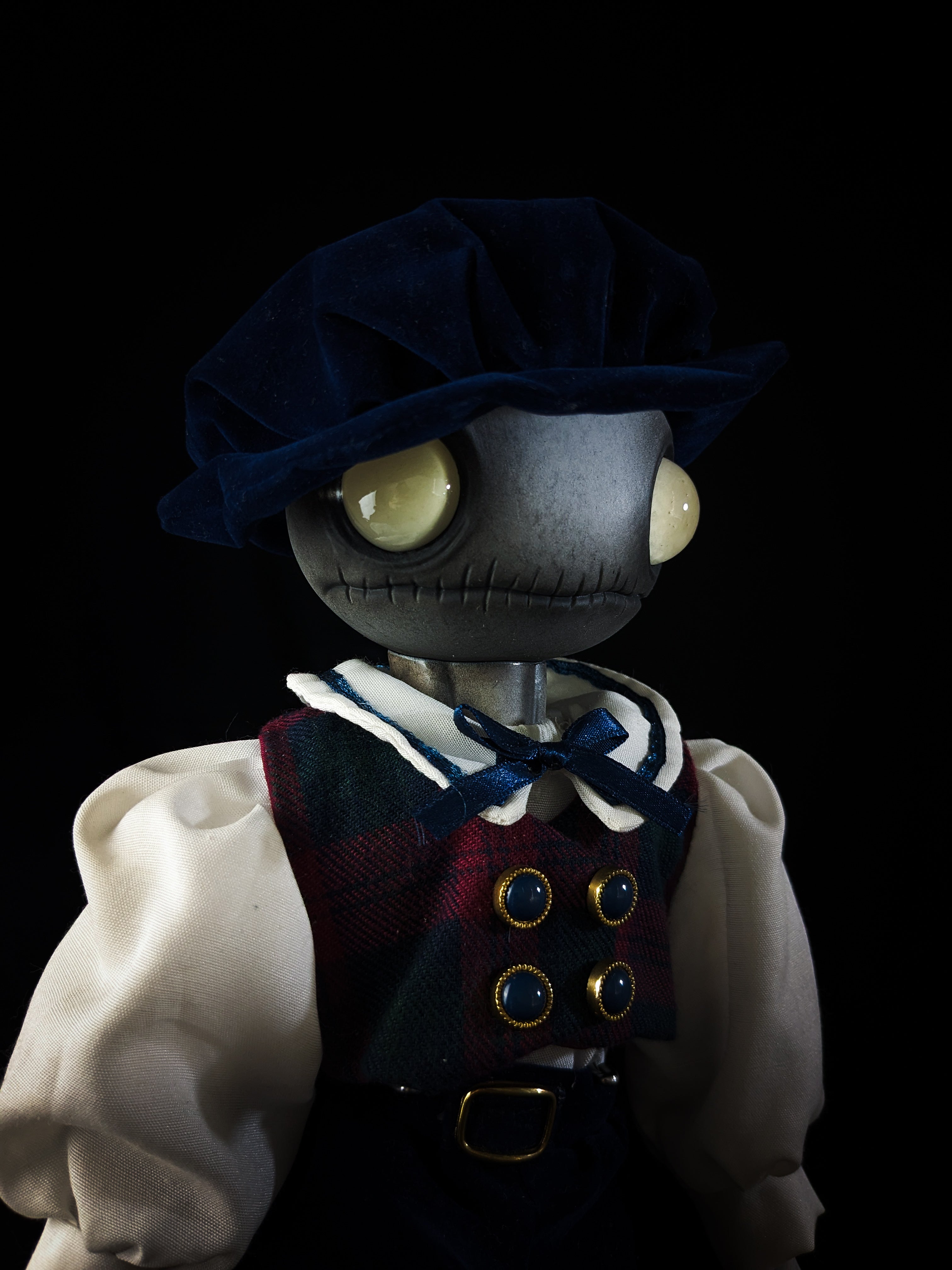 Depression Dolls: LOCUST BOY - Handmade Posable Gothic Art Doll for Enigmatic Souls
