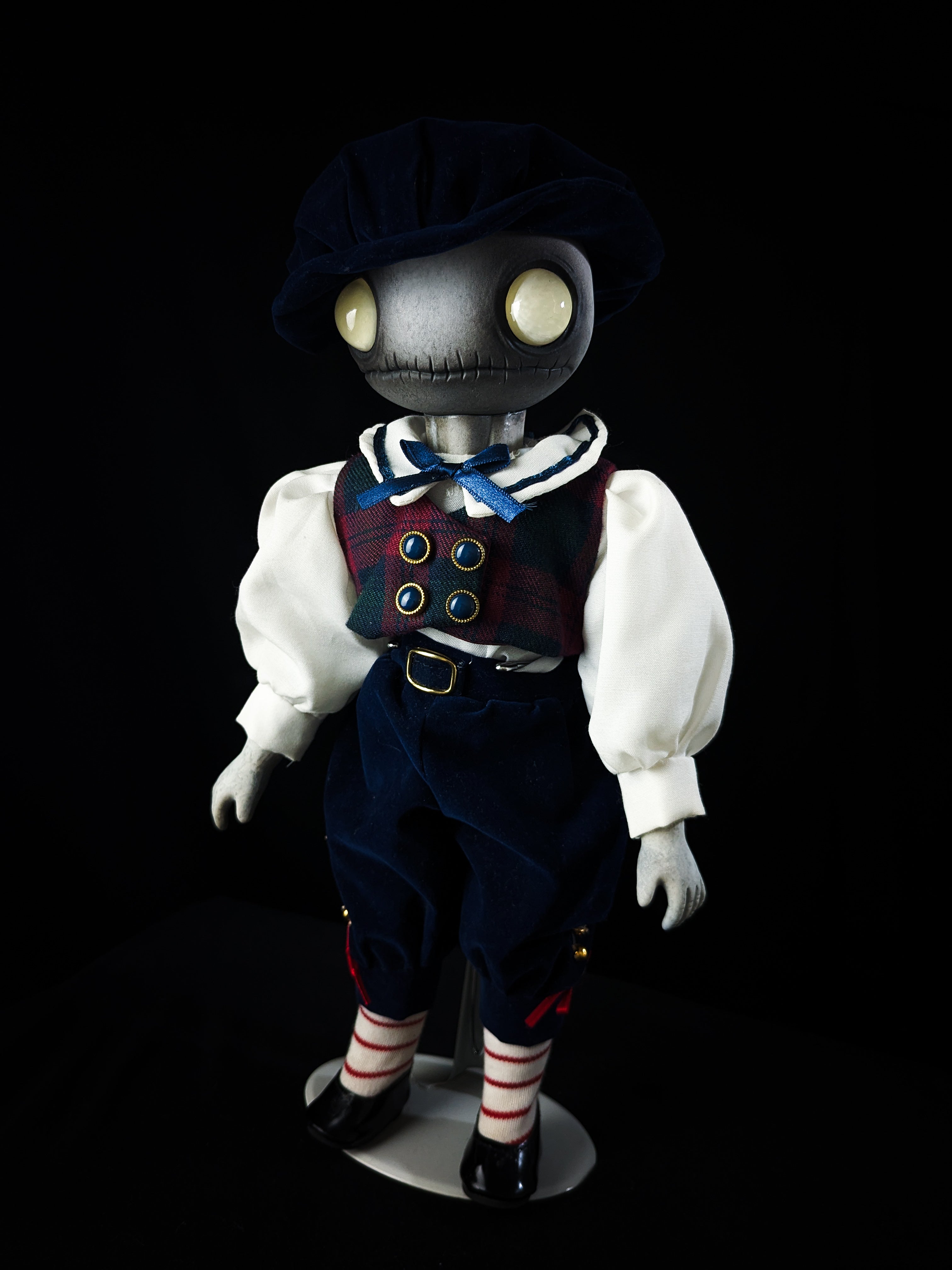 Depression Dolls: LOCUST BOY - Handmade Posable Gothic Art Doll for Enigmatic Souls