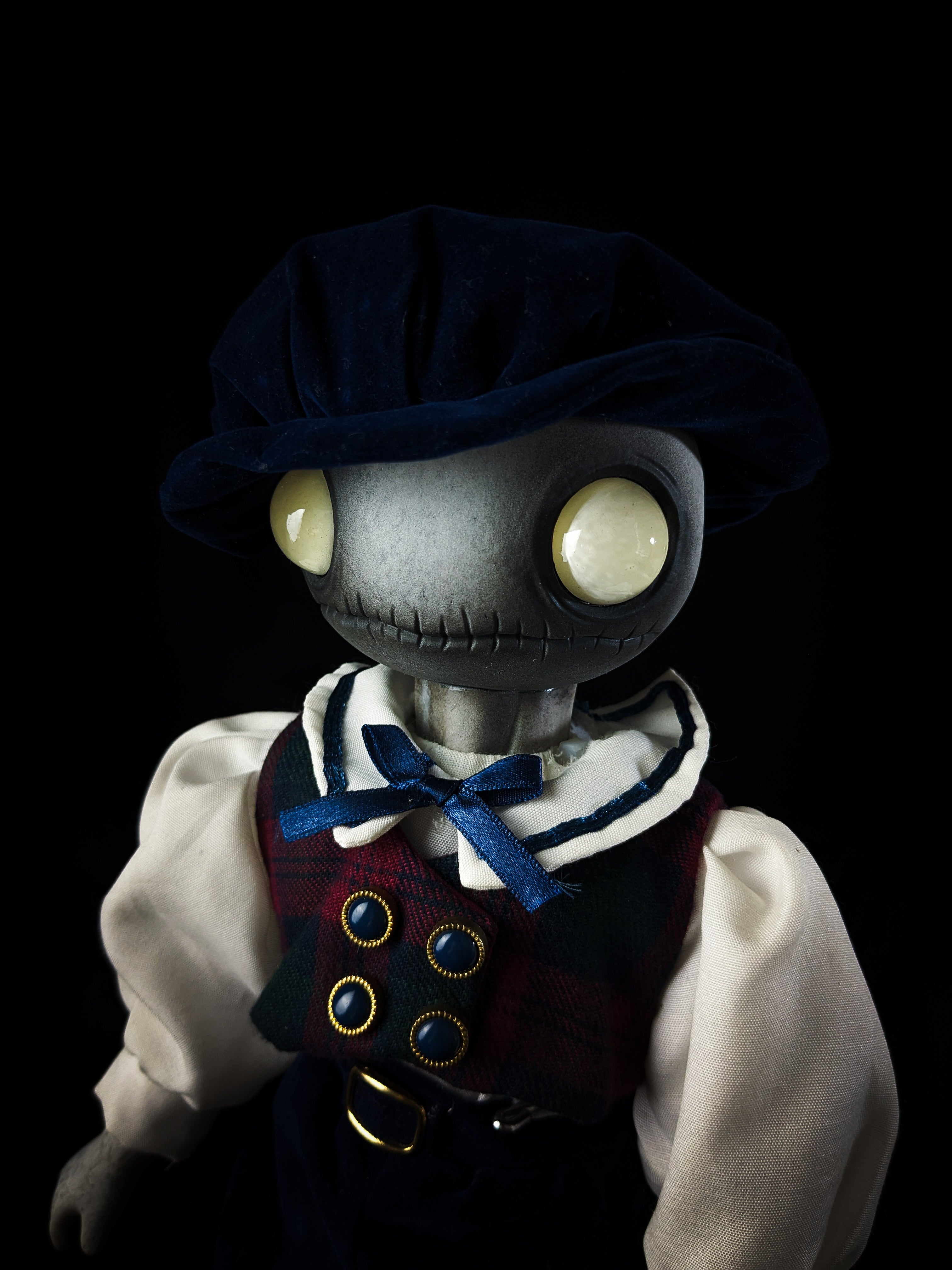 Depression Dolls: LOCUST BOY - Handmade Posable Gothic Art Doll for Enigmatic Souls
