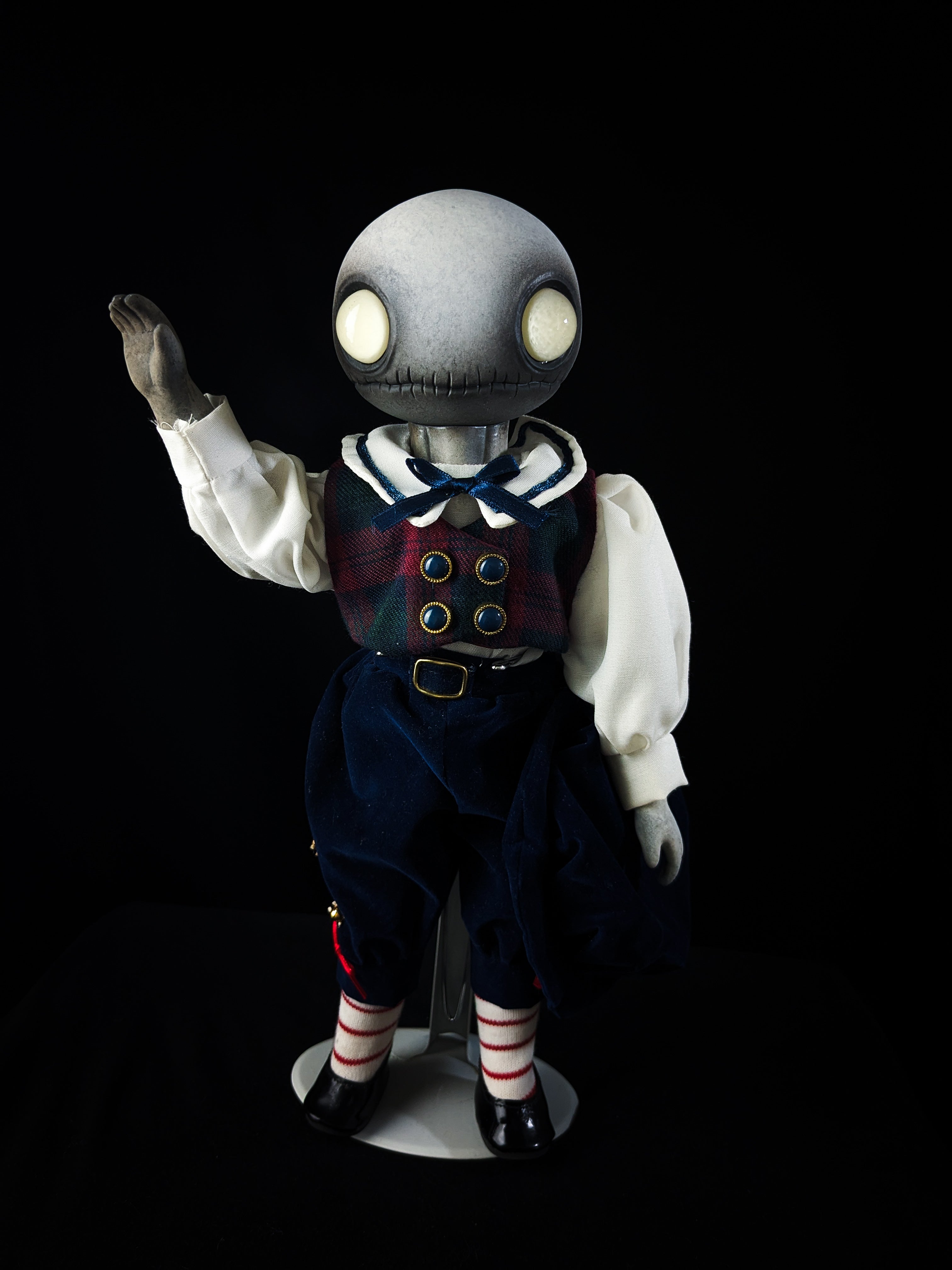 Depression Dolls: LOCUST BOY - Handmade Posable Gothic Art Doll for Enigmatic Souls