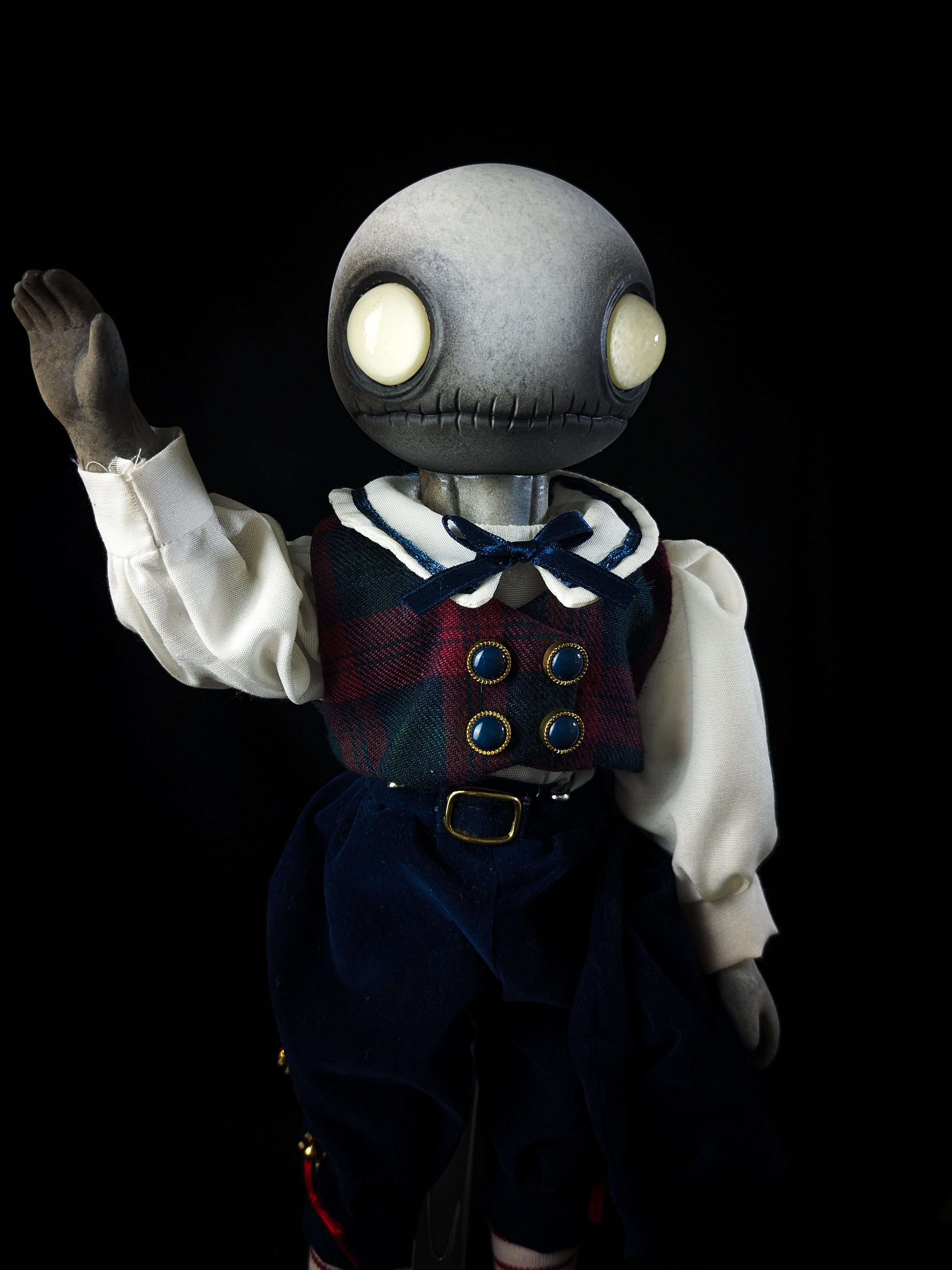 Depression Dolls: LOCUST BOY - Handmade Posable Gothic Art Doll for Enigmatic Souls