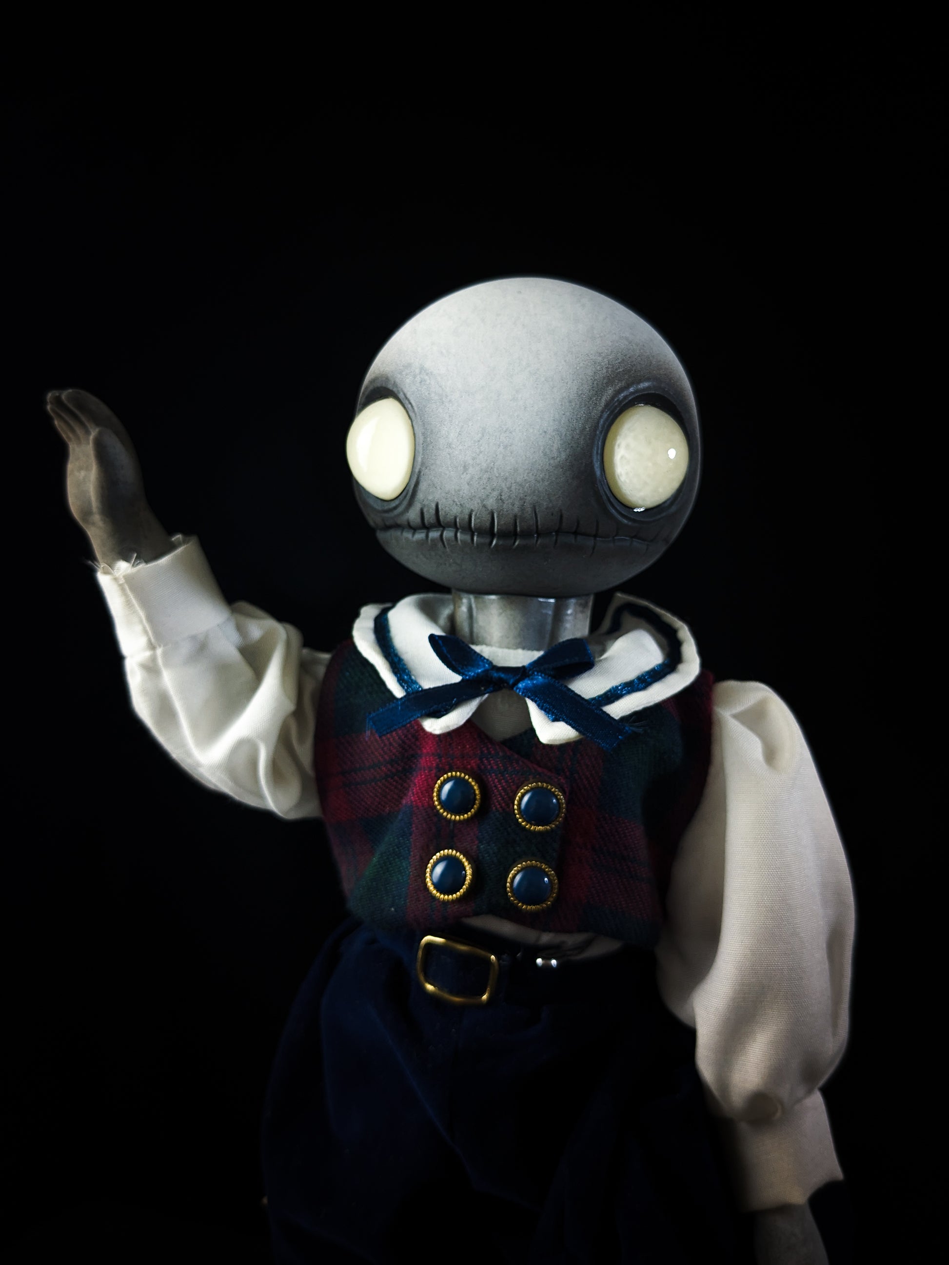 Depression Dolls: LOCUST BOY - Handmade Posable Gothic Art Doll for Enigmatic Souls