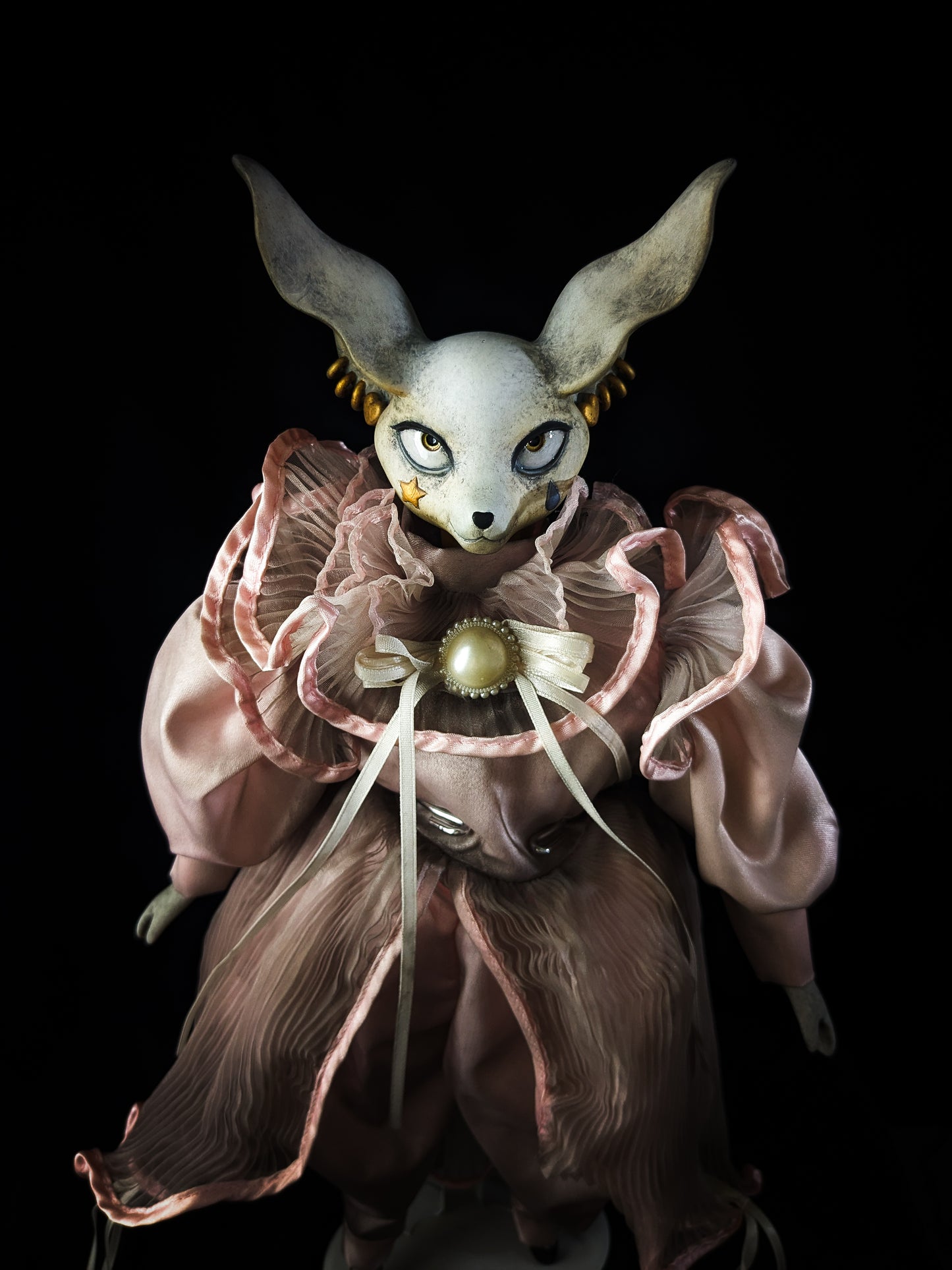 Depression Dolls: FOXINGTON GLOVE - Handmade Posable Gothic Art Doll for Enigmatic Souls