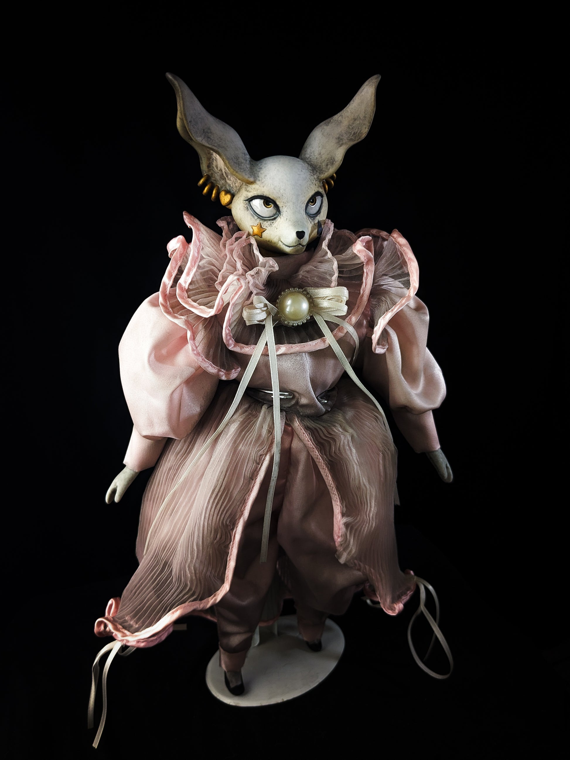 Depression Dolls: FOXINGTON GLOVE - Handmade Posable Gothic Art Doll for Enigmatic Souls