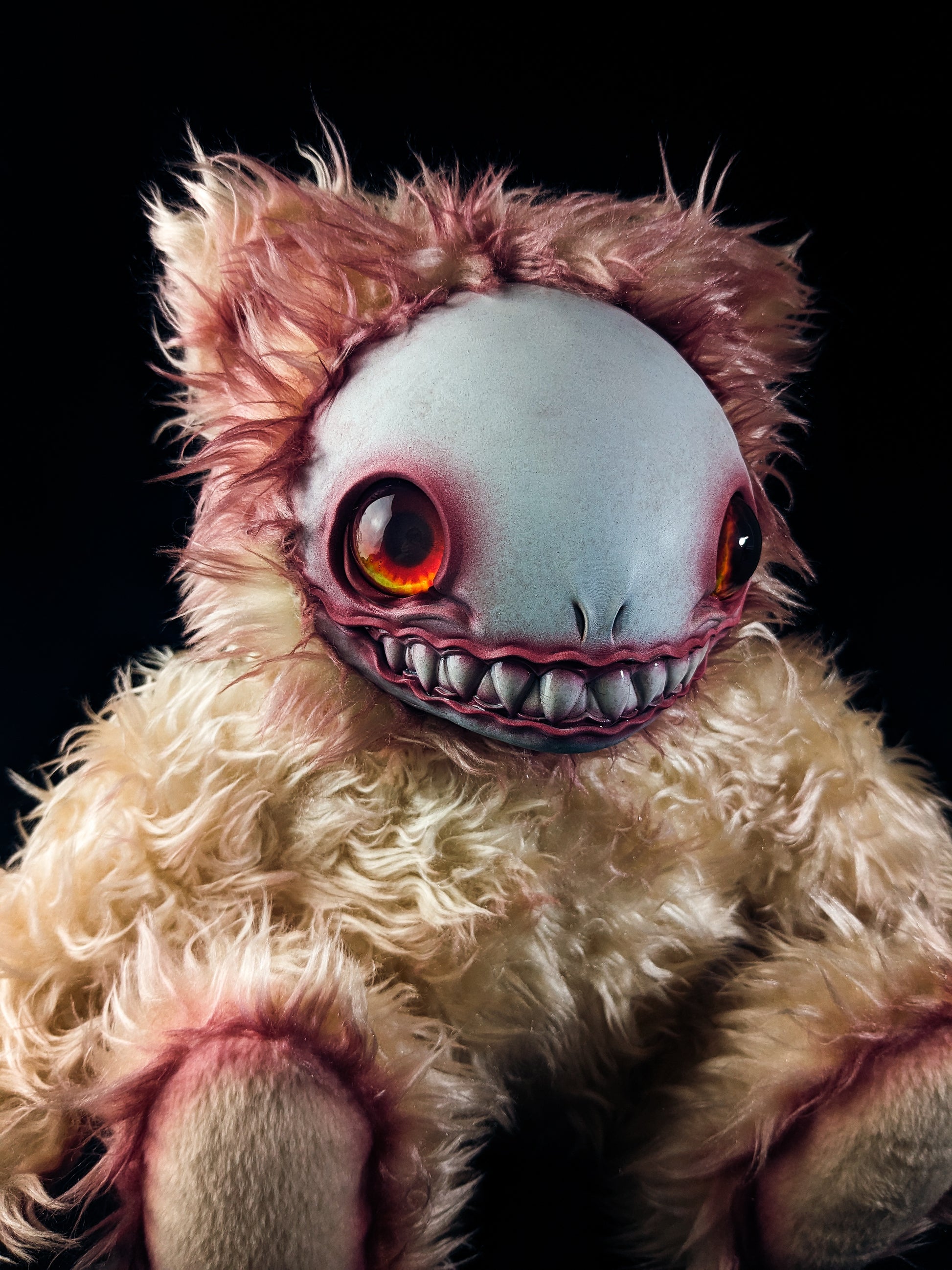 Bloody Gaze: FRIEND - CRYPTCRITZ Handcrafted Alien Art Doll Plush Toy for Cosmic Dreamers