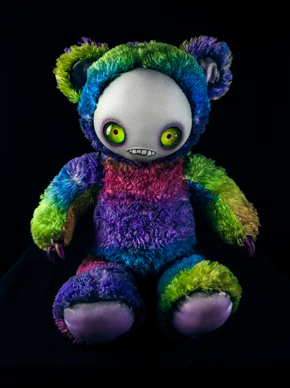 Psychedelic Haze: JITTERS - CRYPTCRITS Handcrafted Creepy Monster Art Doll Plush Toy for Unhinged Individuals