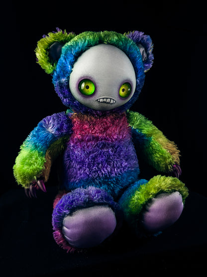 Psychedelic Haze: JITTERS - CRYPTCRITS Handcrafted Creepy Monster Art Doll Plush Toy for Unhinged Individuals