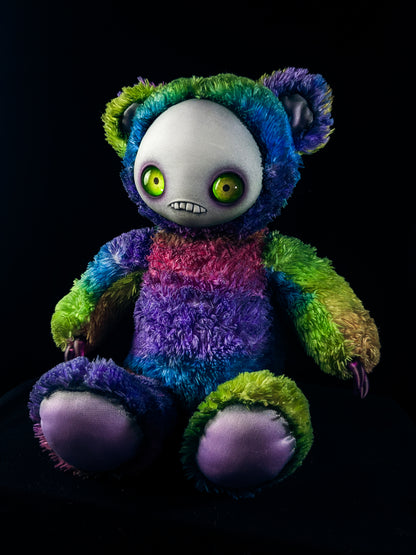 Psychedelic Haze: JITTERS - CRYPTCRITS Handcrafted Creepy Monster Art Doll Plush Toy for Unhinged Individuals