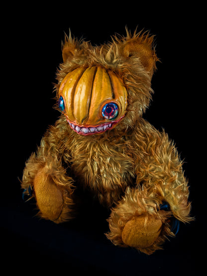 Loathsome Lantern: HAUNTVESTER - CRYPTCRITZ Handcrafted Creepy Cute Halloween Pumpkin Art Doll Plush Toy for Spooky Souls