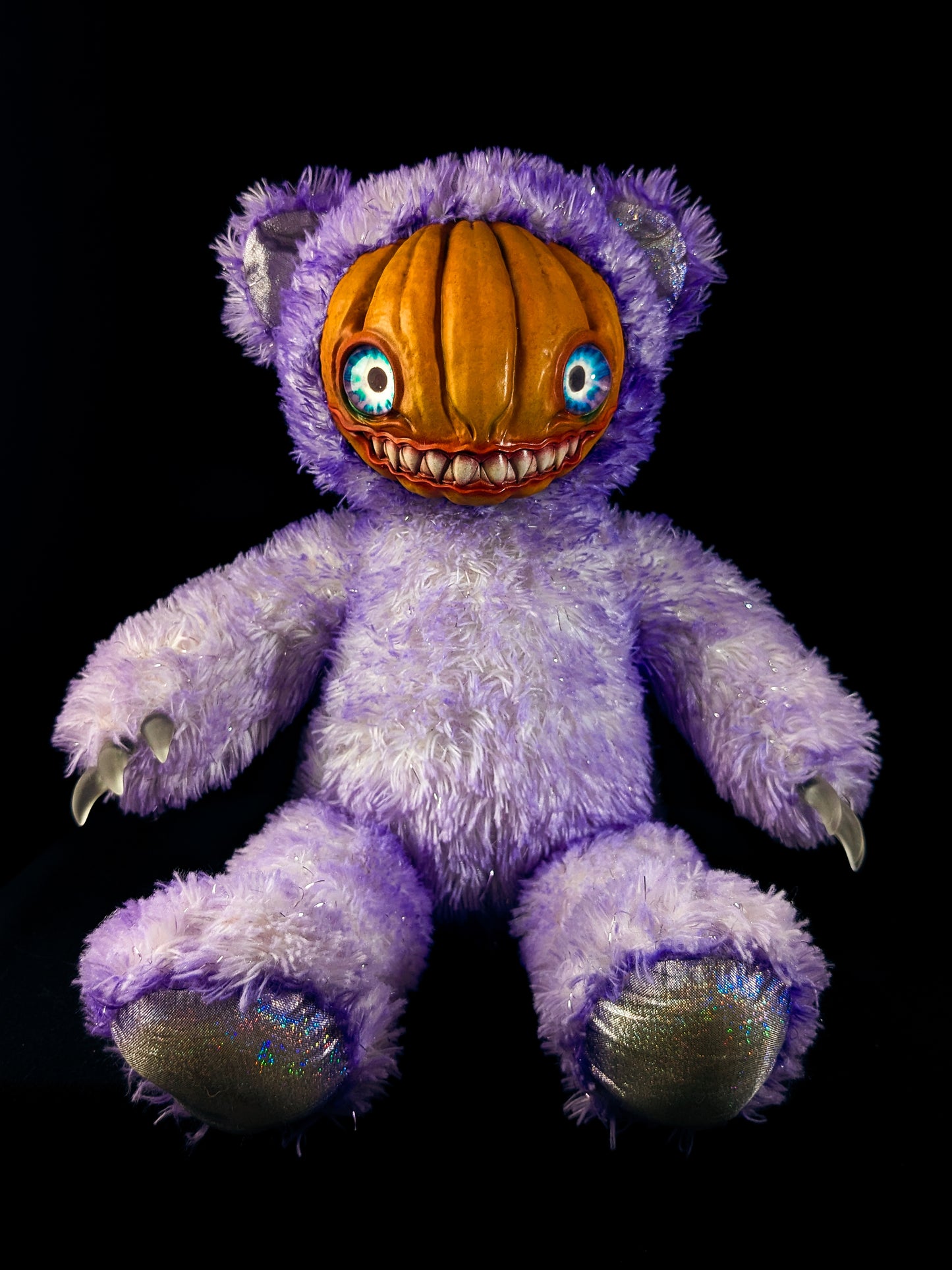 Purple Pumpkin: HAUNTVESTER - CRYPTCRITZ Handcrafted Creepy Cute Halloween Pumpkin Art Doll Plush Toy for Spooky Souls