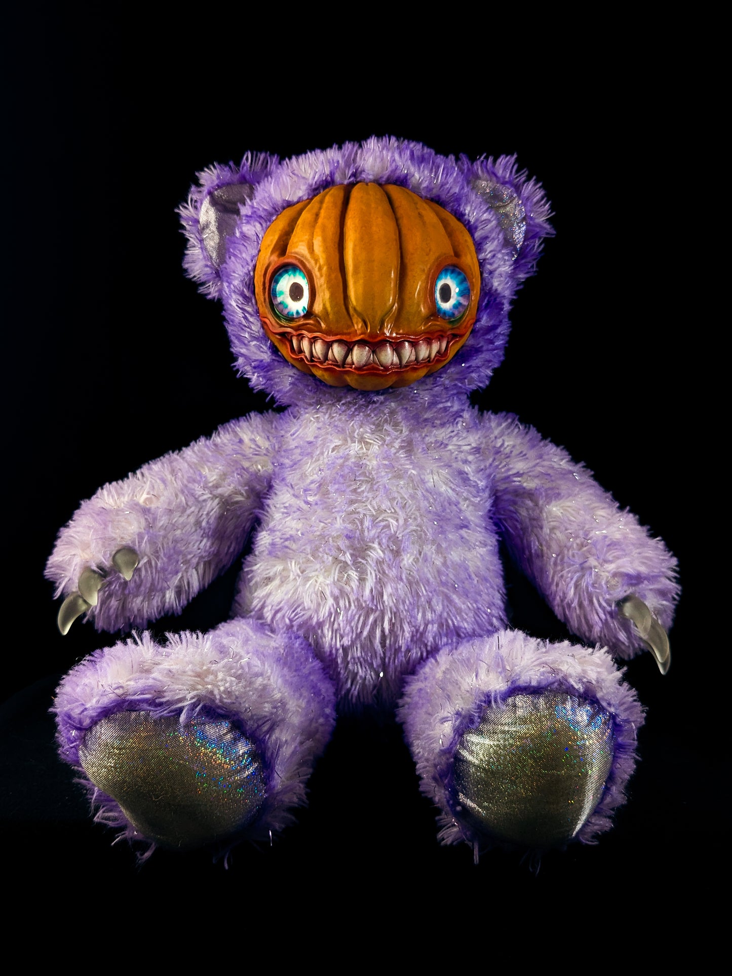 Purple Pumpkin: HAUNTVESTER - CRYPTCRITZ Handcrafted Creepy Cute Halloween Pumpkin Art Doll Plush Toy for Spooky Souls