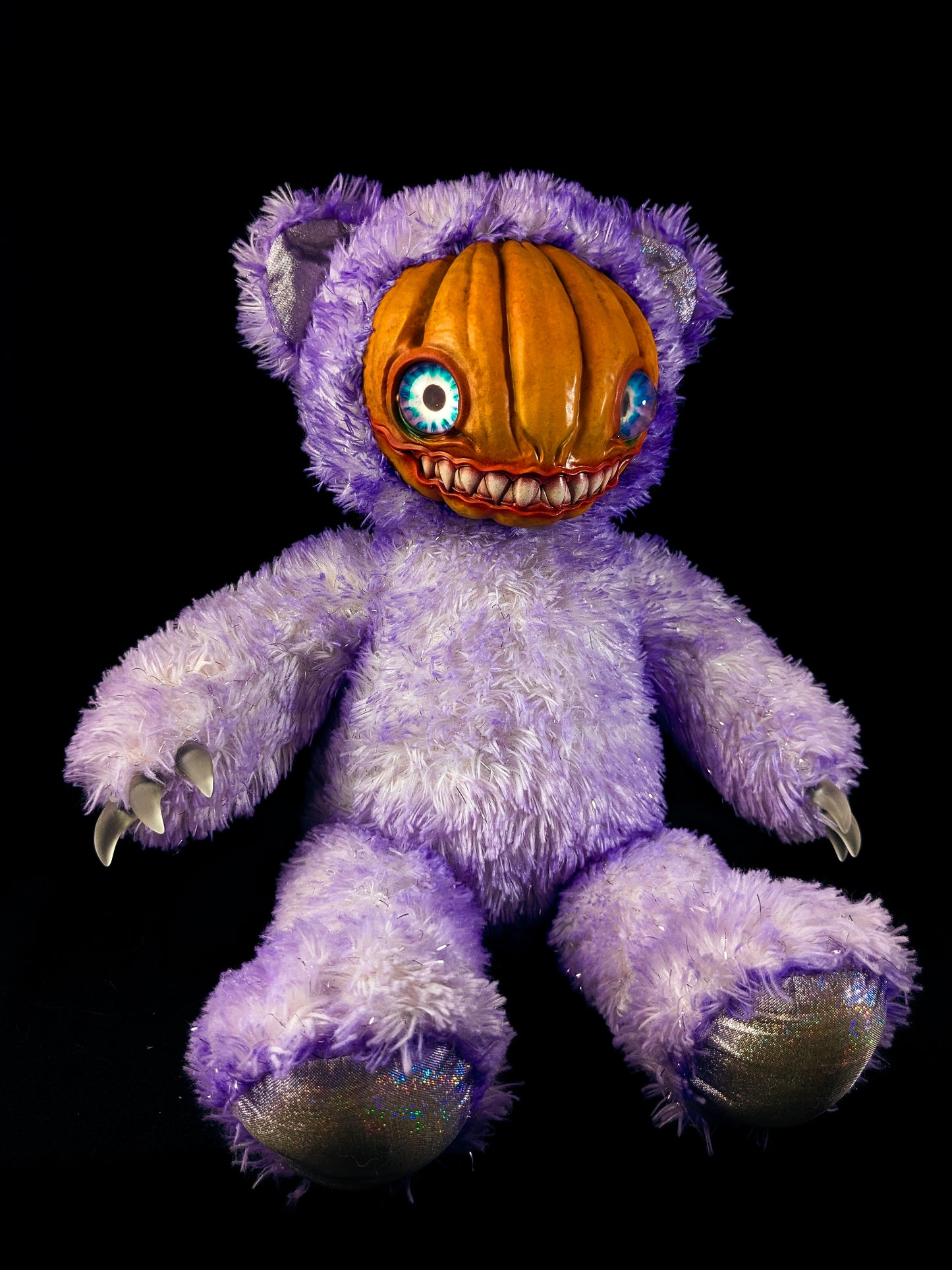 Purple Pumpkin: HAUNTVESTER - CRYPTCRITZ Handcrafted Creepy Cute Halloween Pumpkin Art Doll Plush Toy for Spooky Souls