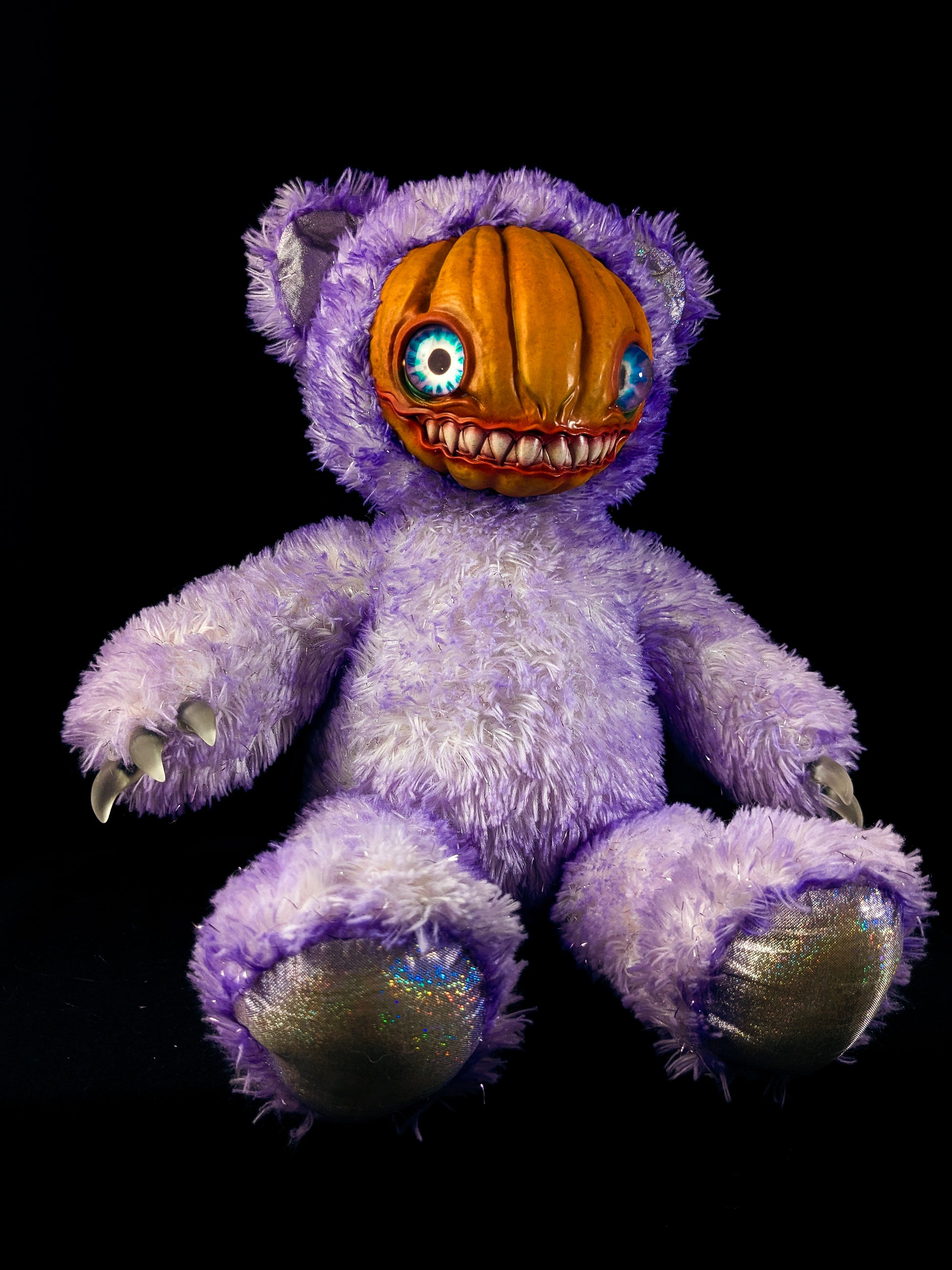 Purple Pumpkin: HAUNTVESTER - CRYPTCRITZ Handcrafted Creepy Cute Halloween Pumpkin Art Doll Plush Toy for Spooky Souls