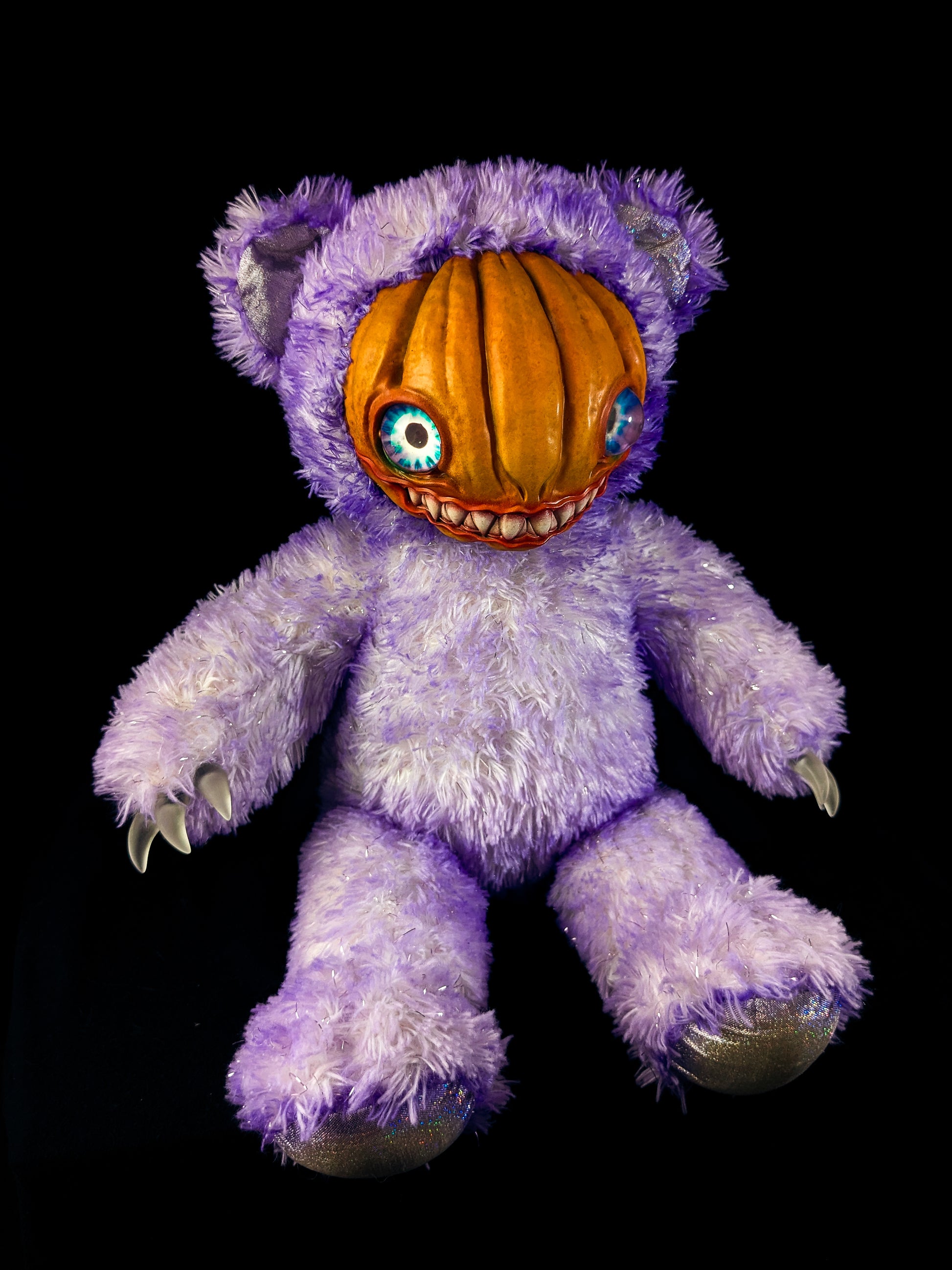 Purple Pumpkin: HAUNTVESTER - CRYPTCRITZ Handcrafted Creepy Cute Halloween Pumpkin Art Doll Plush Toy for Spooky Souls