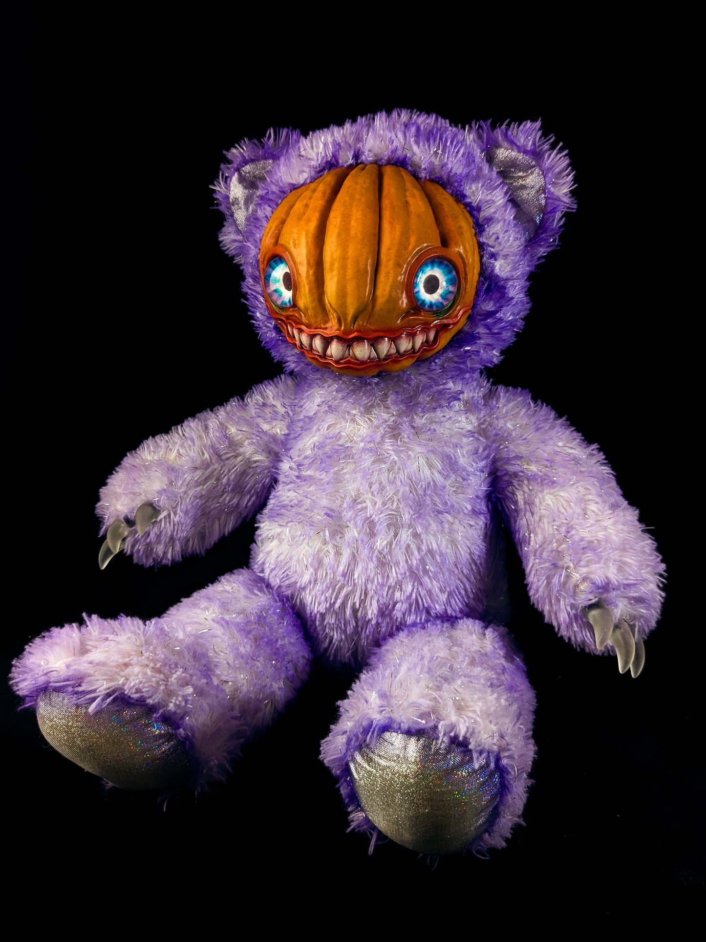 Purple Pumpkin: HAUNTVESTER - CRYPTCRITZ Handcrafted Creepy Cute Halloween Pumpkin Art Doll Plush Toy for Spooky Souls