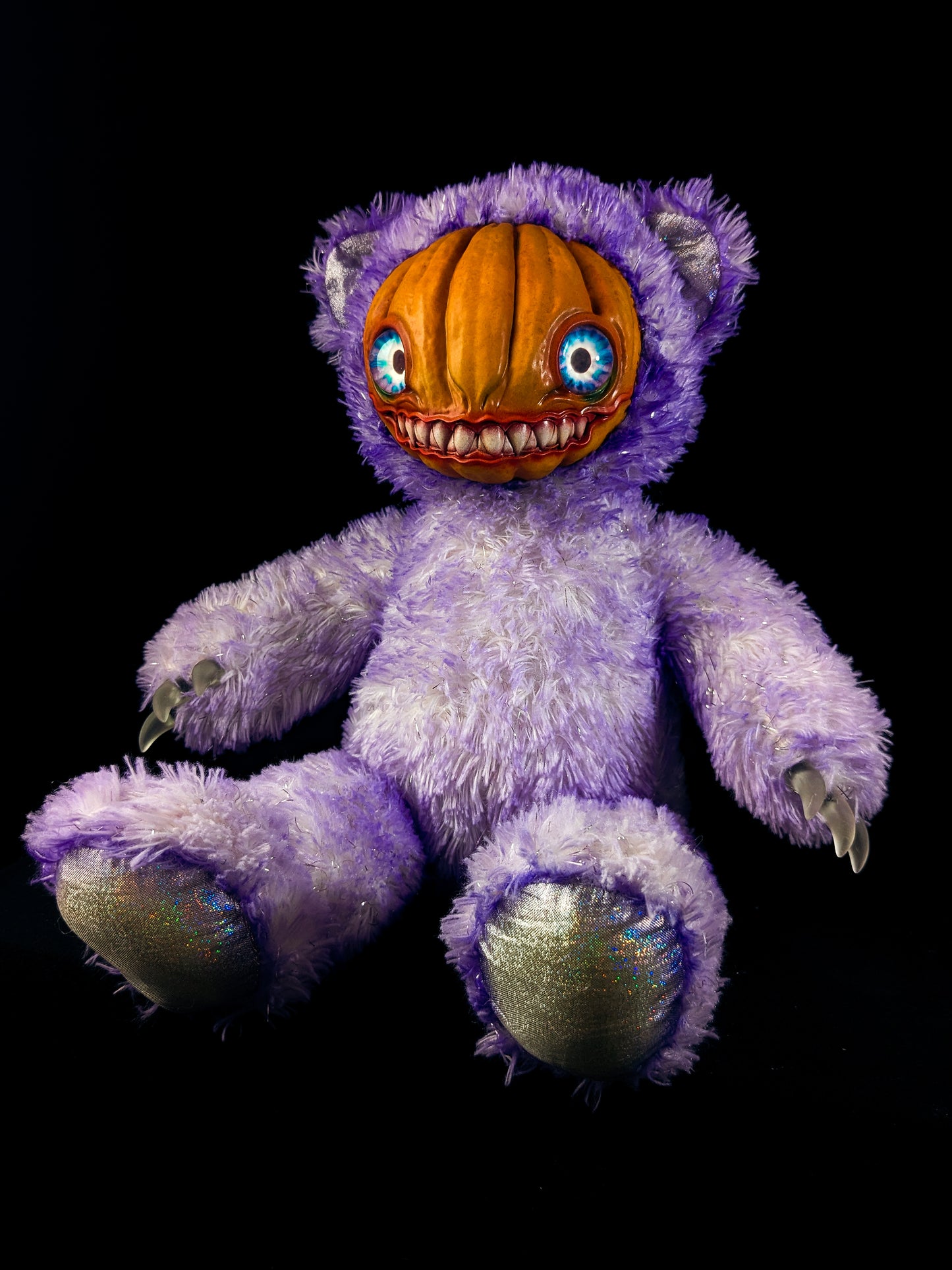 Purple Pumpkin: HAUNTVESTER - CRYPTCRITZ Handcrafted Creepy Cute Halloween Pumpkin Art Doll Plush Toy for Spooky Souls